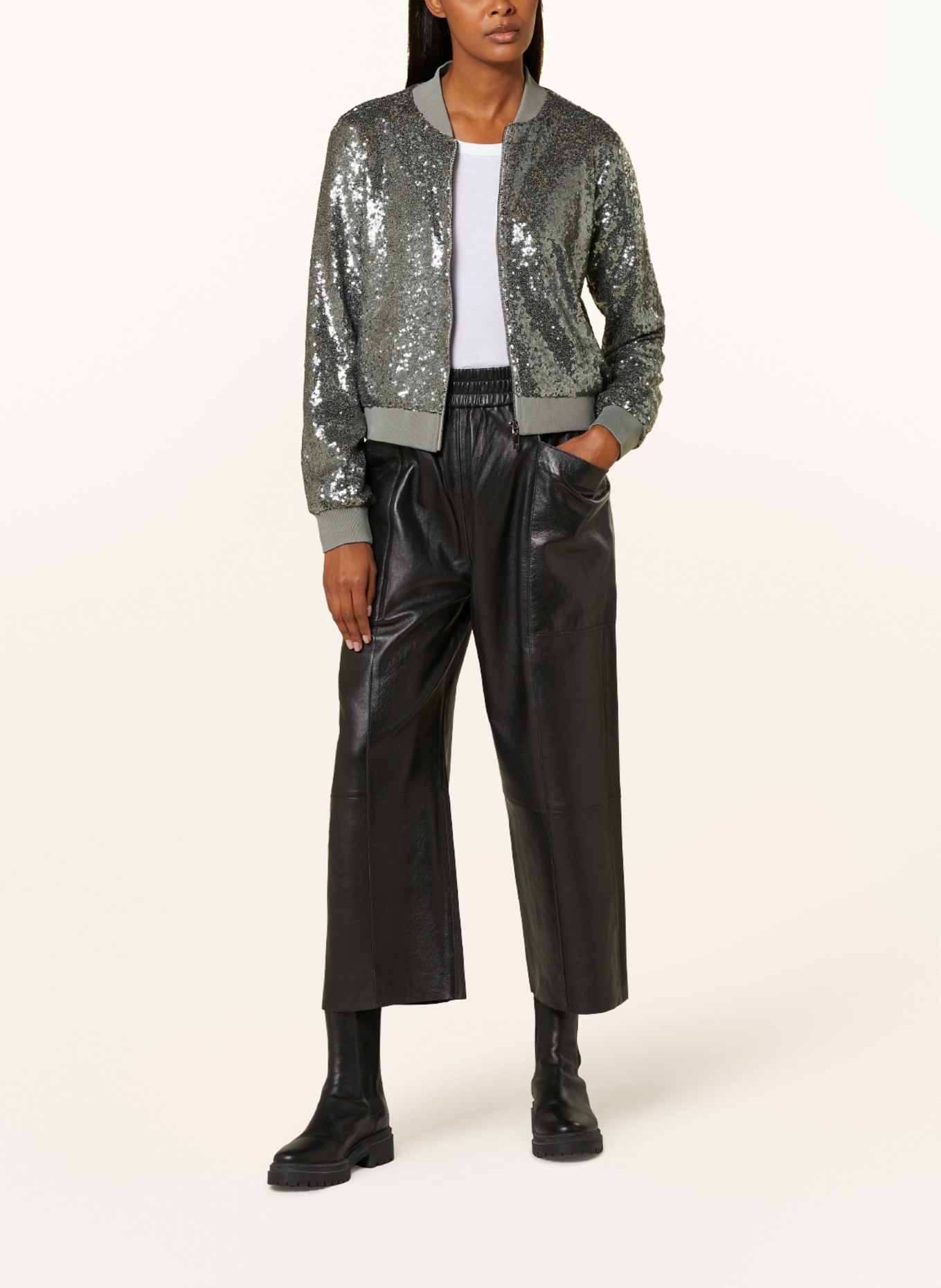 monari Bomber jacket with sequins, Color: MINT (Image 2)