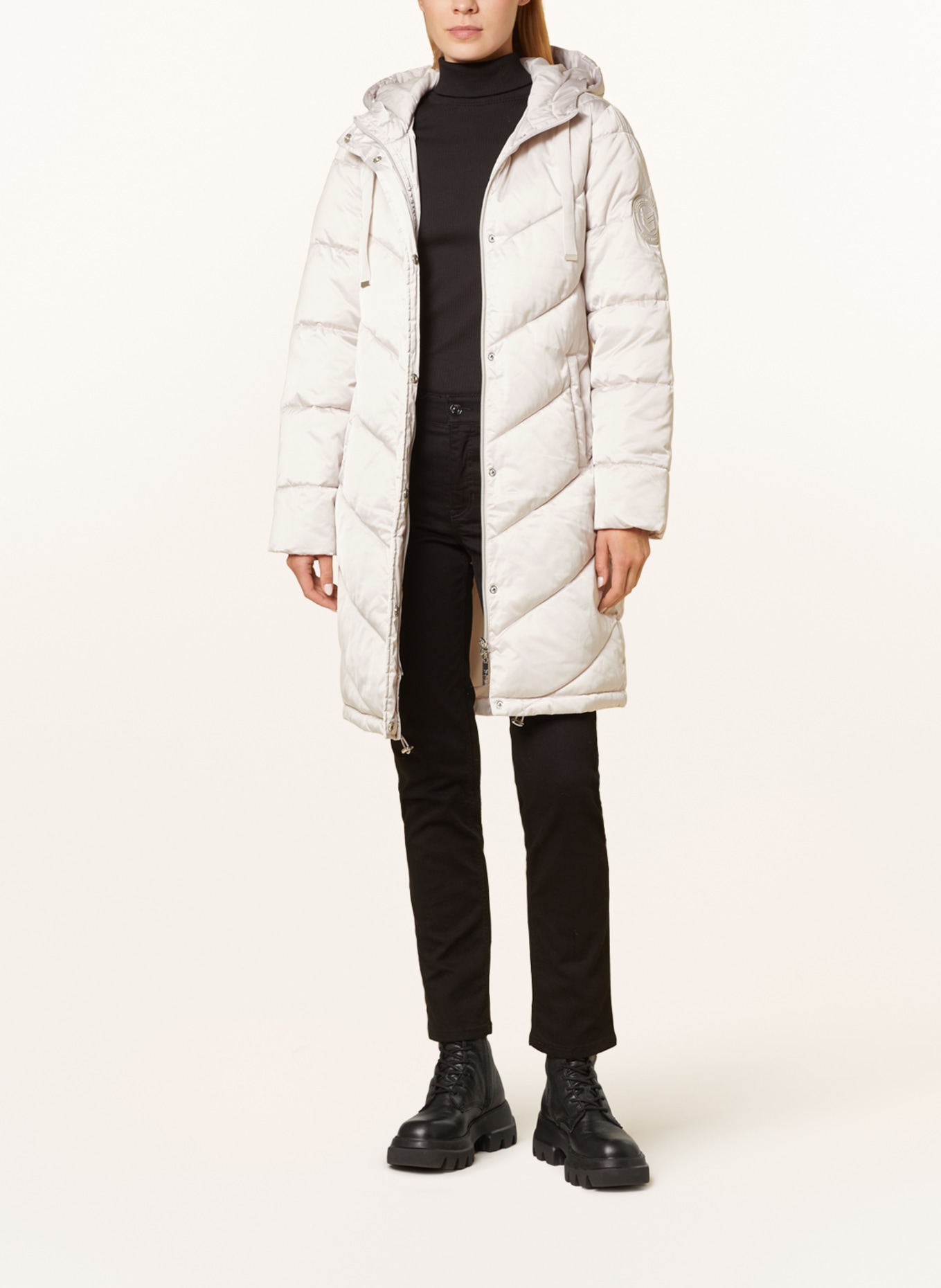 monari Quilted coat, Color: CREAM (Image 2)