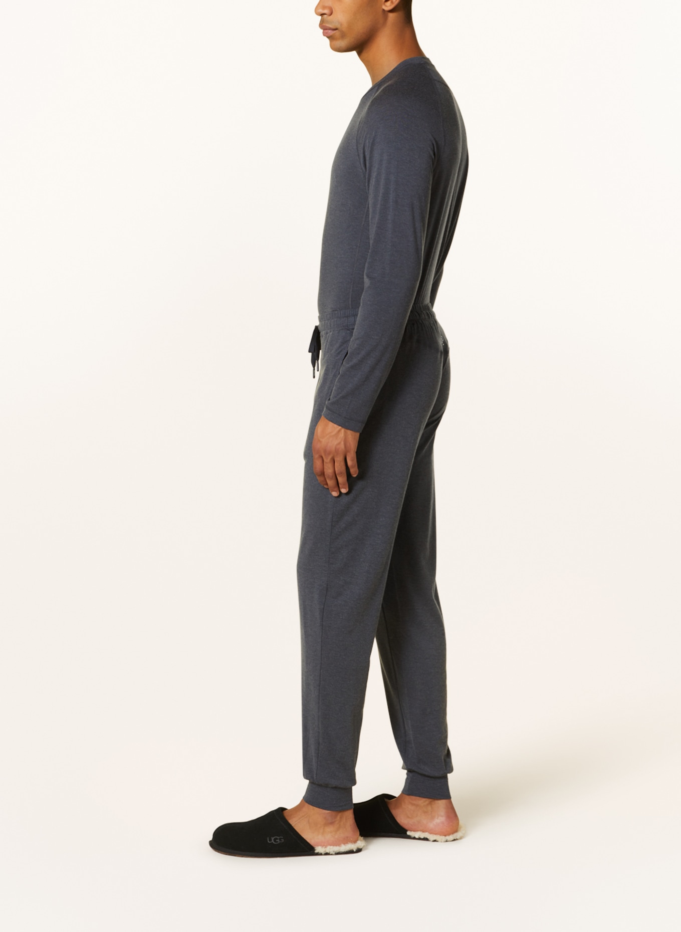 CALIDA Pajama pants DEEPSLEEPWEAR WARMING, Color: DARK GRAY (Image 4)