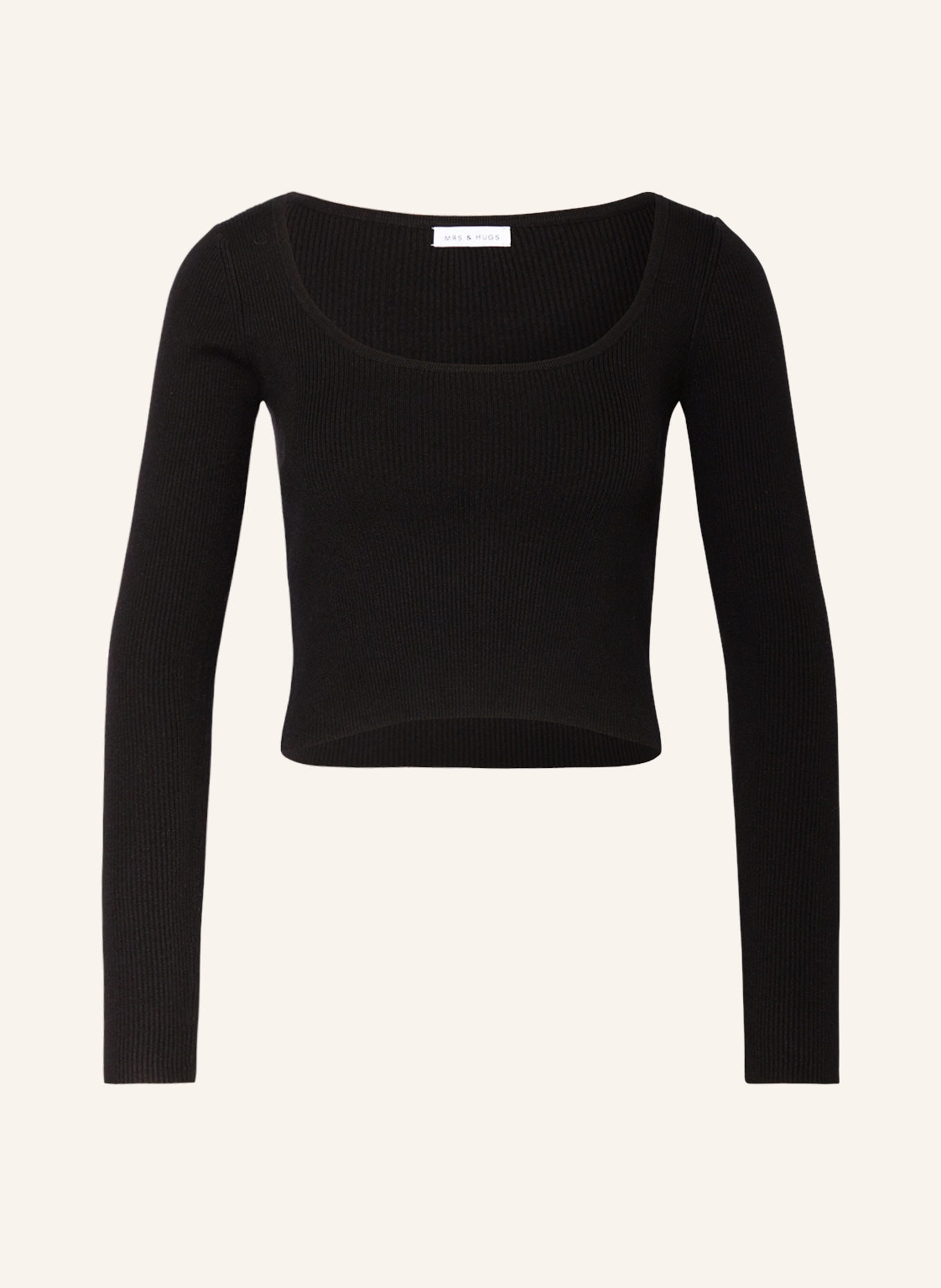 MRS & HUGS Cropped sweater, Color: BLACK (Image 1)