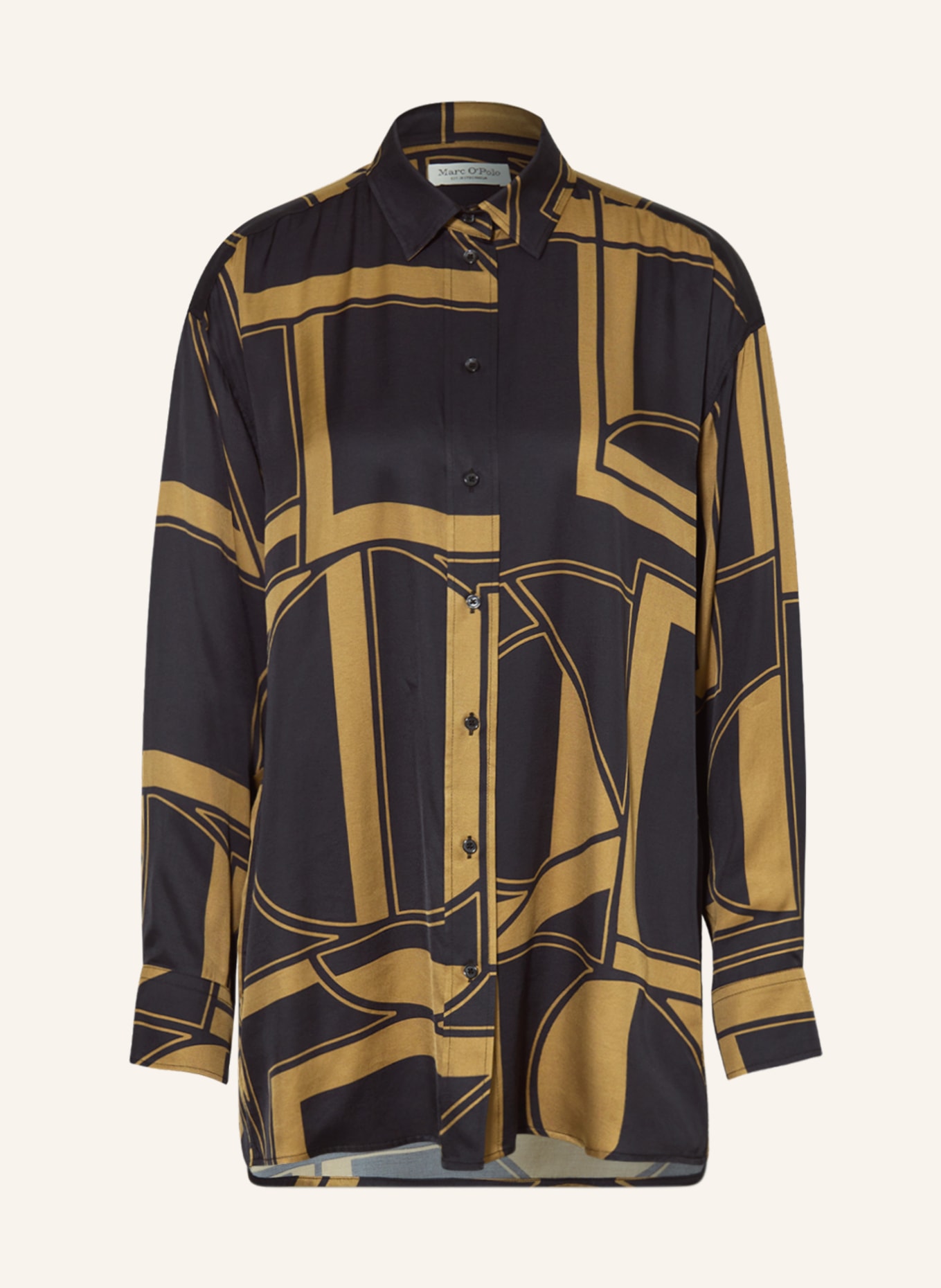 Marc O'Polo Shirt blouse, Color: BROWN/ BLACK (Image 1)