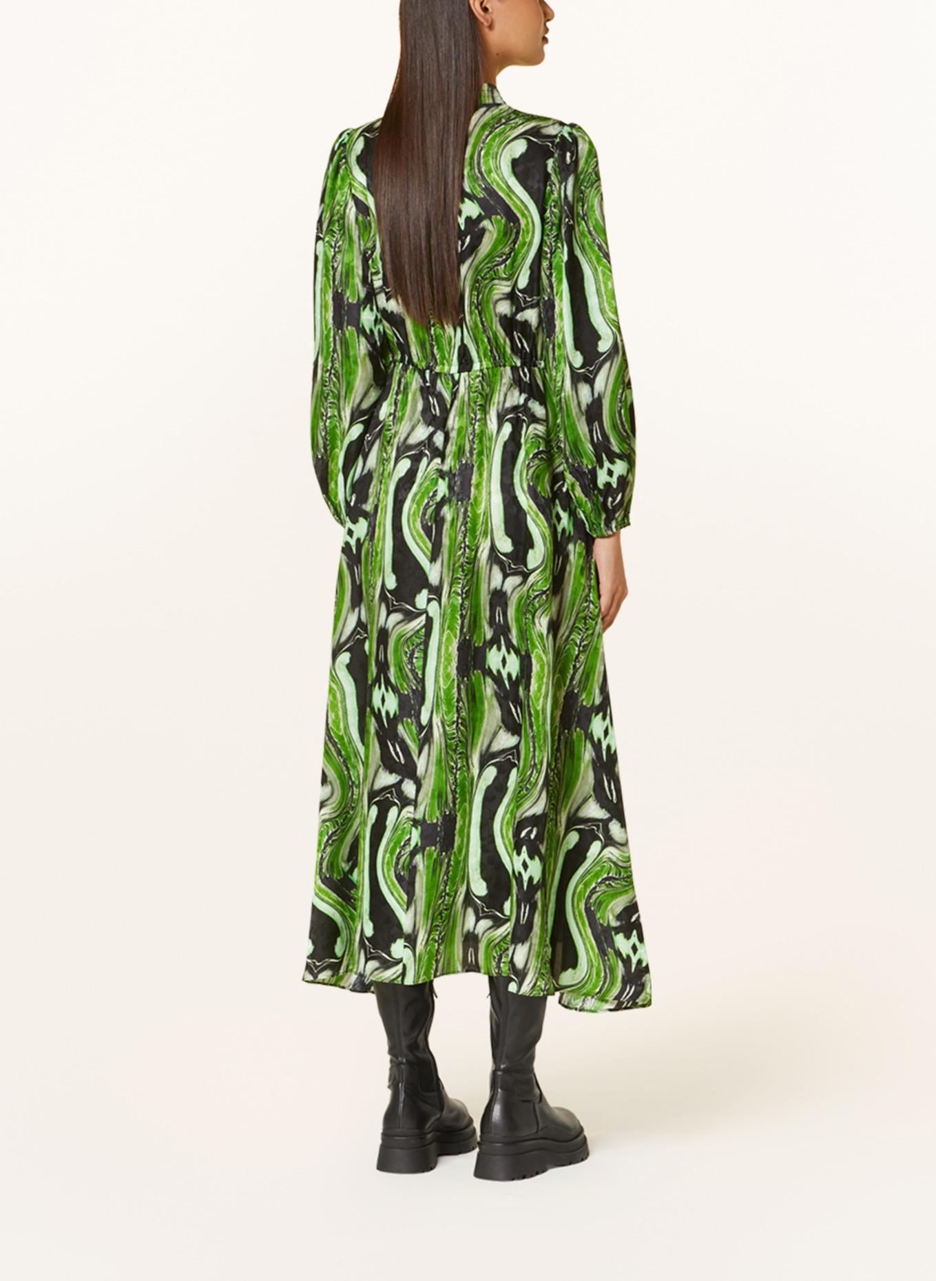 MRS & HUGS Dress, Color: GREEN/ BLACK (Image 3)