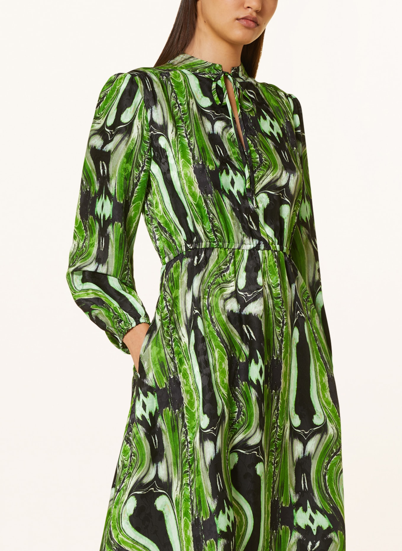 MRS & HUGS Dress, Color: GREEN/ BLACK (Image 4)