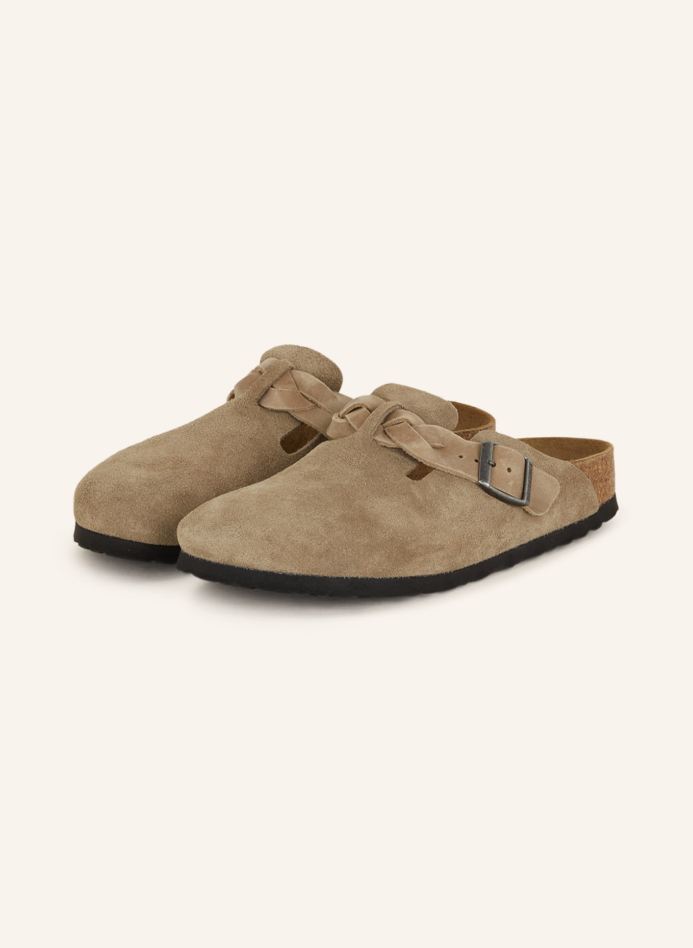 BIRKENSTOCK Mules BOSTON BRAIDED, Color: TAUPE (Image 1)