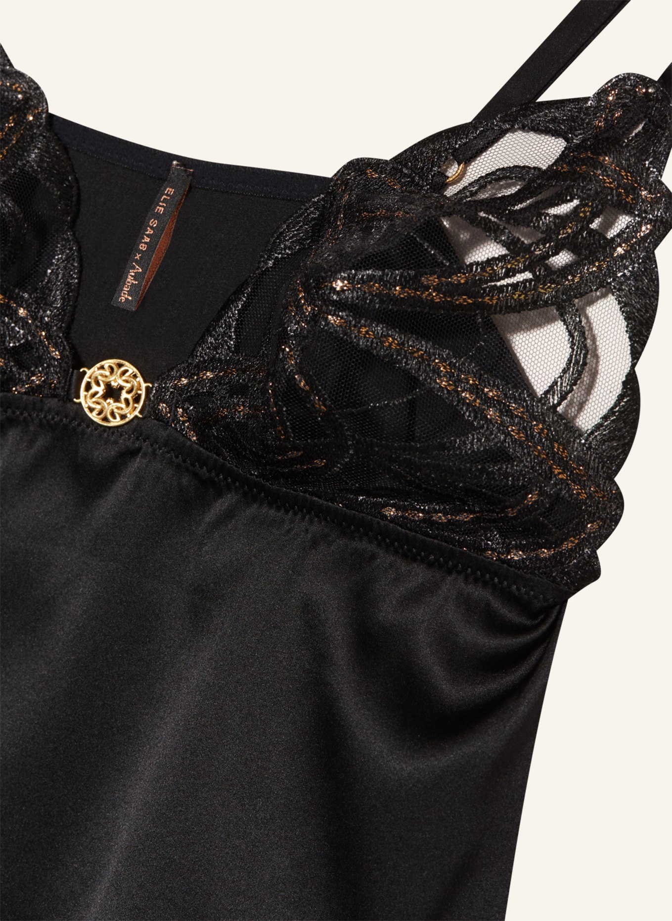 Aubade Pajama top WHIMSICAL AFFAIR made of silk, Color: BLACK (Image 3)