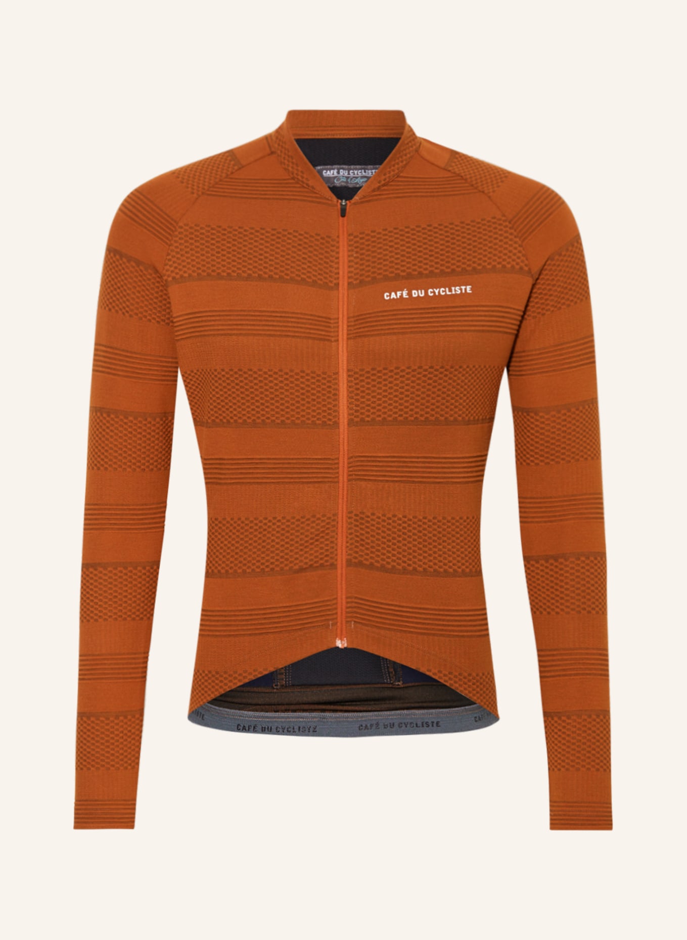 CAFÉ DU CYCLISTE Cycling jersey CORINNE, Color: BROWN (Image 1)