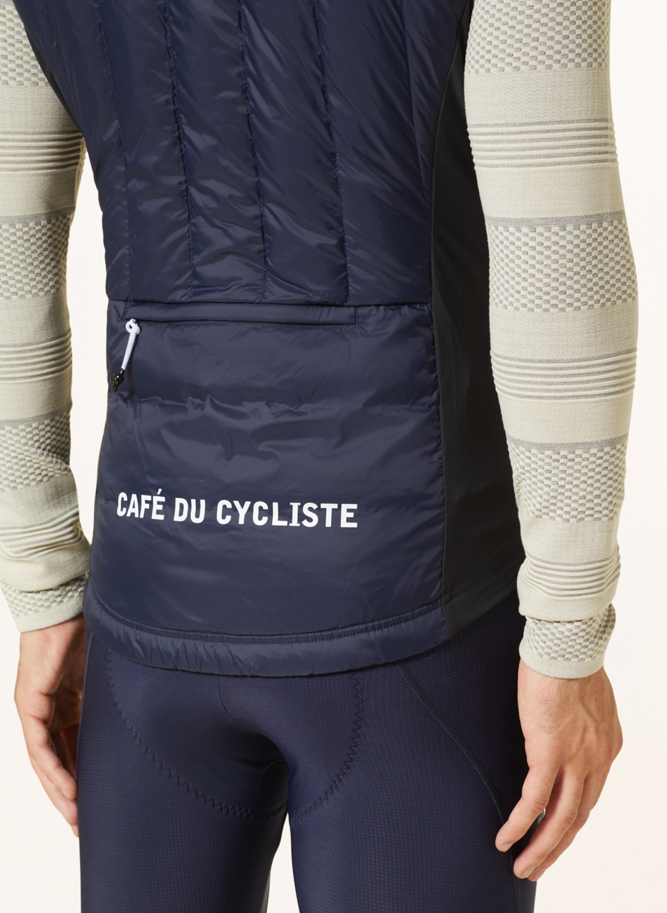 CAFÉ DU CYCLISTE Down cycling vest ALEXIA, Color: DARK BLUE (Image 4)