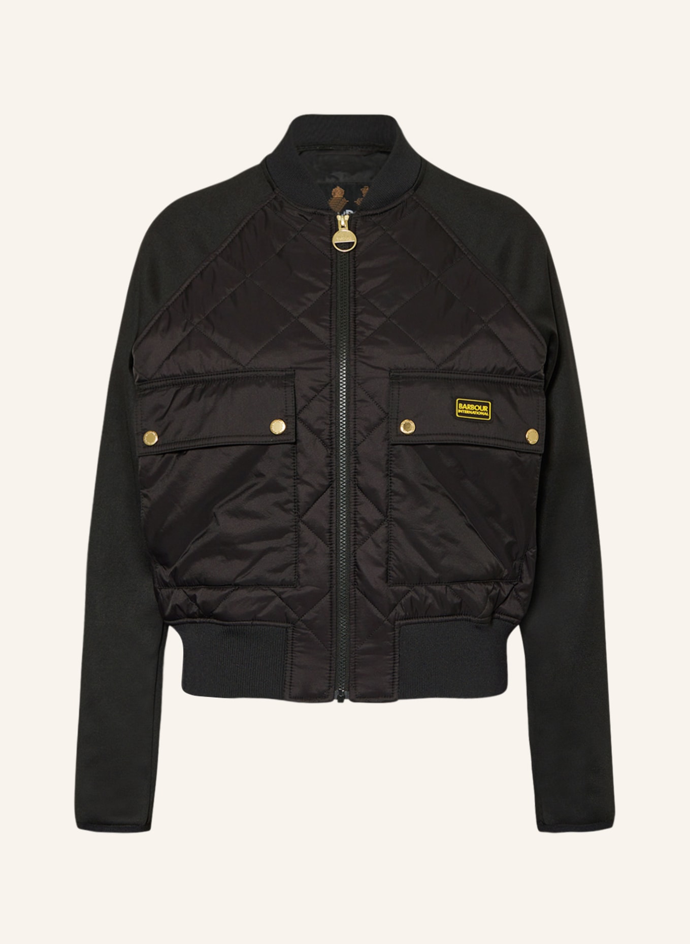 BARBOUR INTERNATIONAL Bomber jacket WILSON in mixed materials, Color: BLACK (Image 1)