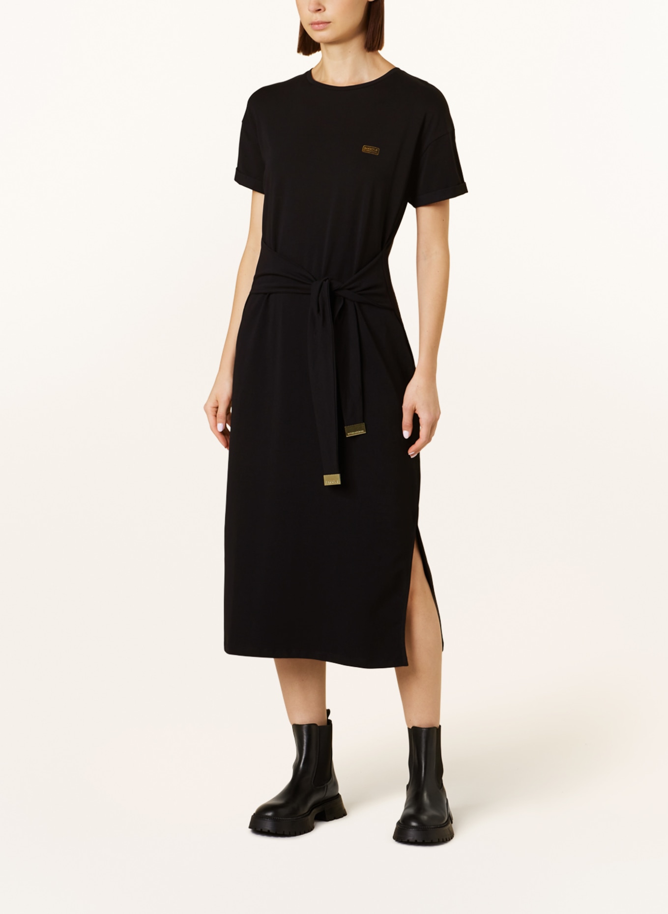 BARBOUR INTERNATIONAL Jersey dress WHITSON, Color: BLACK (Image 2)