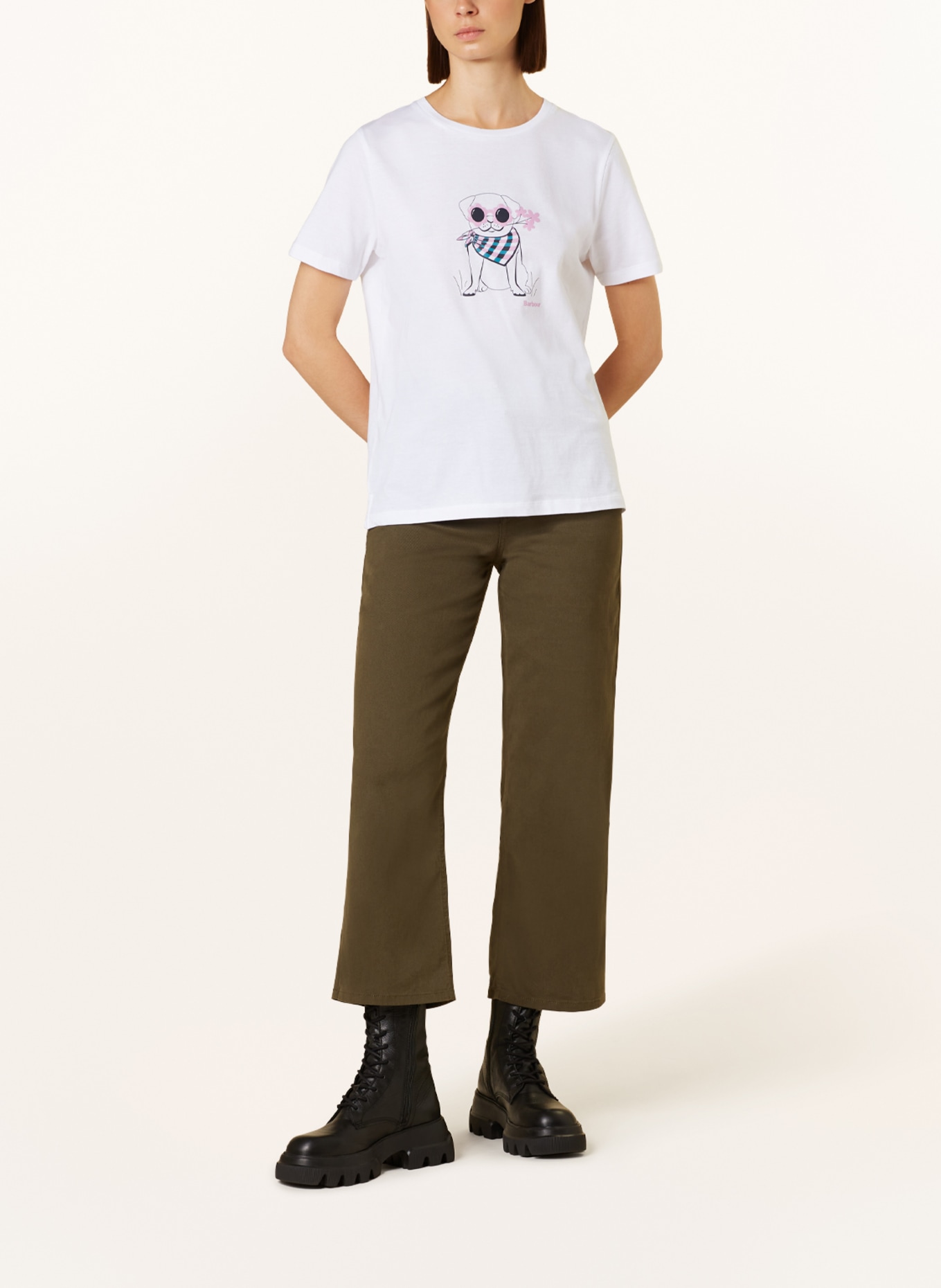 Barbour T-shirt HONEYWELL, Kolor: BIAŁY (Obrazek 2)