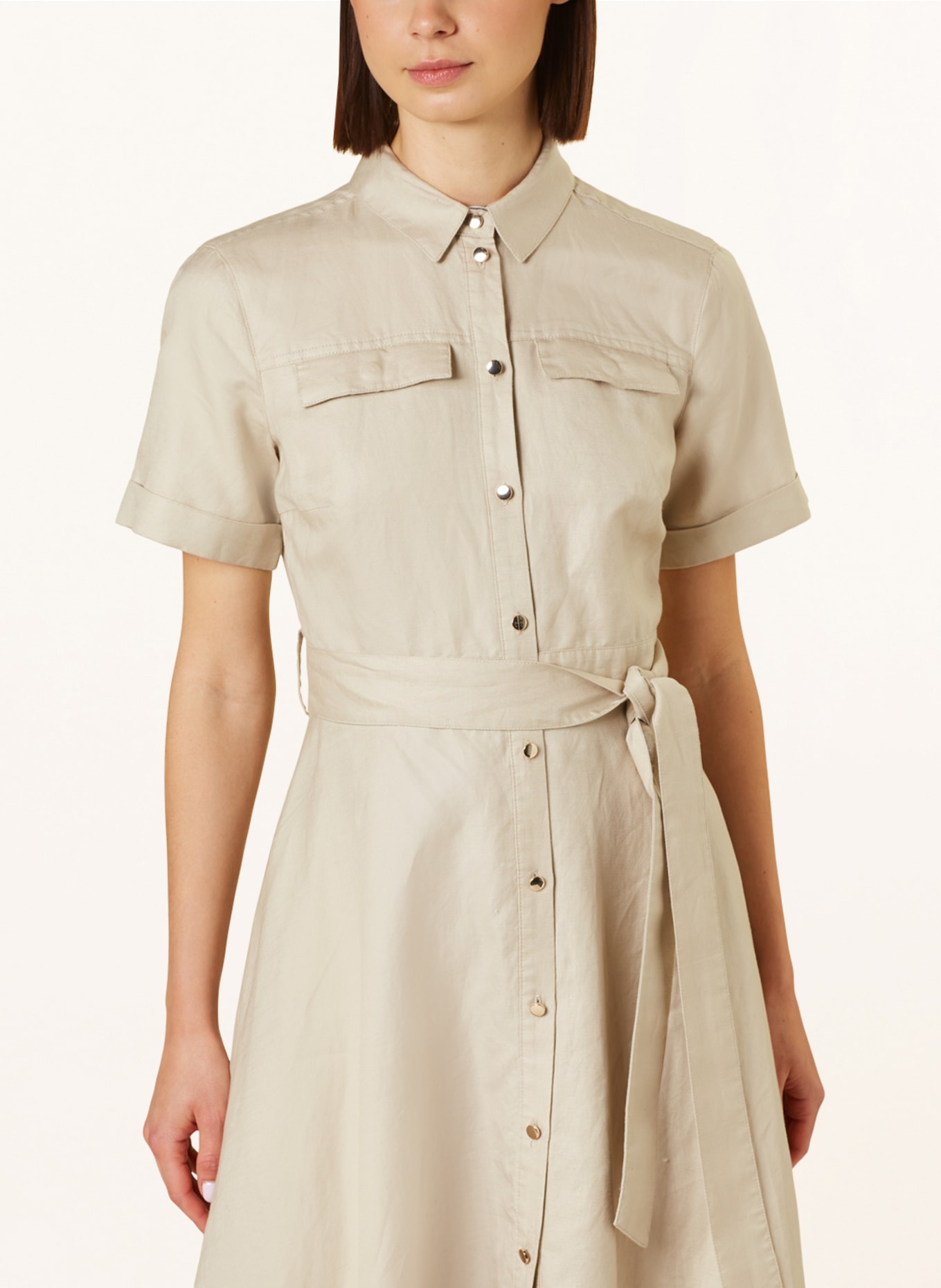 Barbour Shirt dress MARGARET with linen, Color: BEIGE (Image 4)