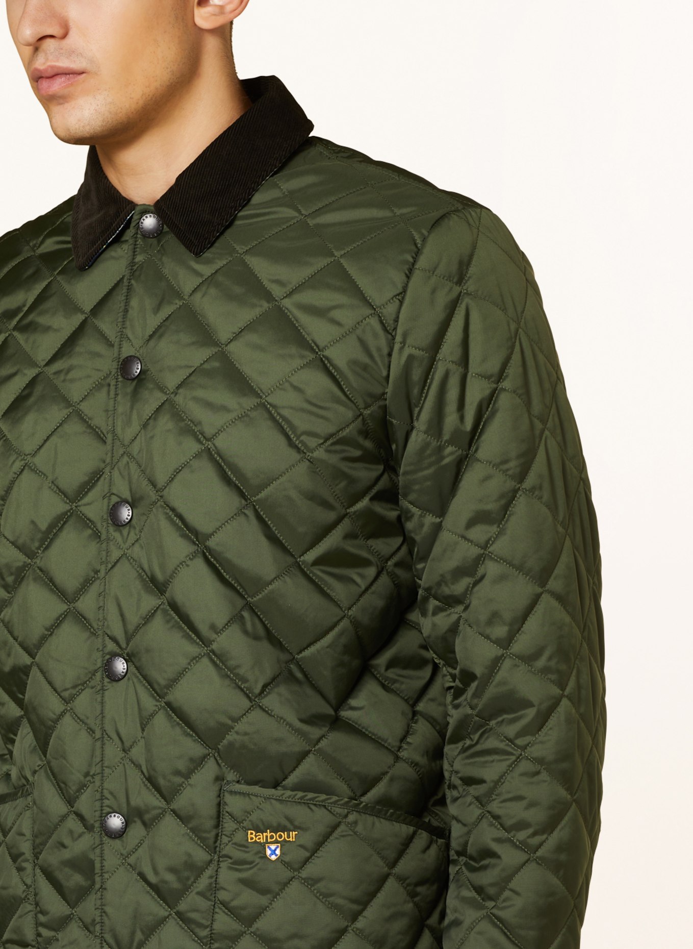 Barbour Quilted jacket HERRON, Color: GREEN (Image 4)
