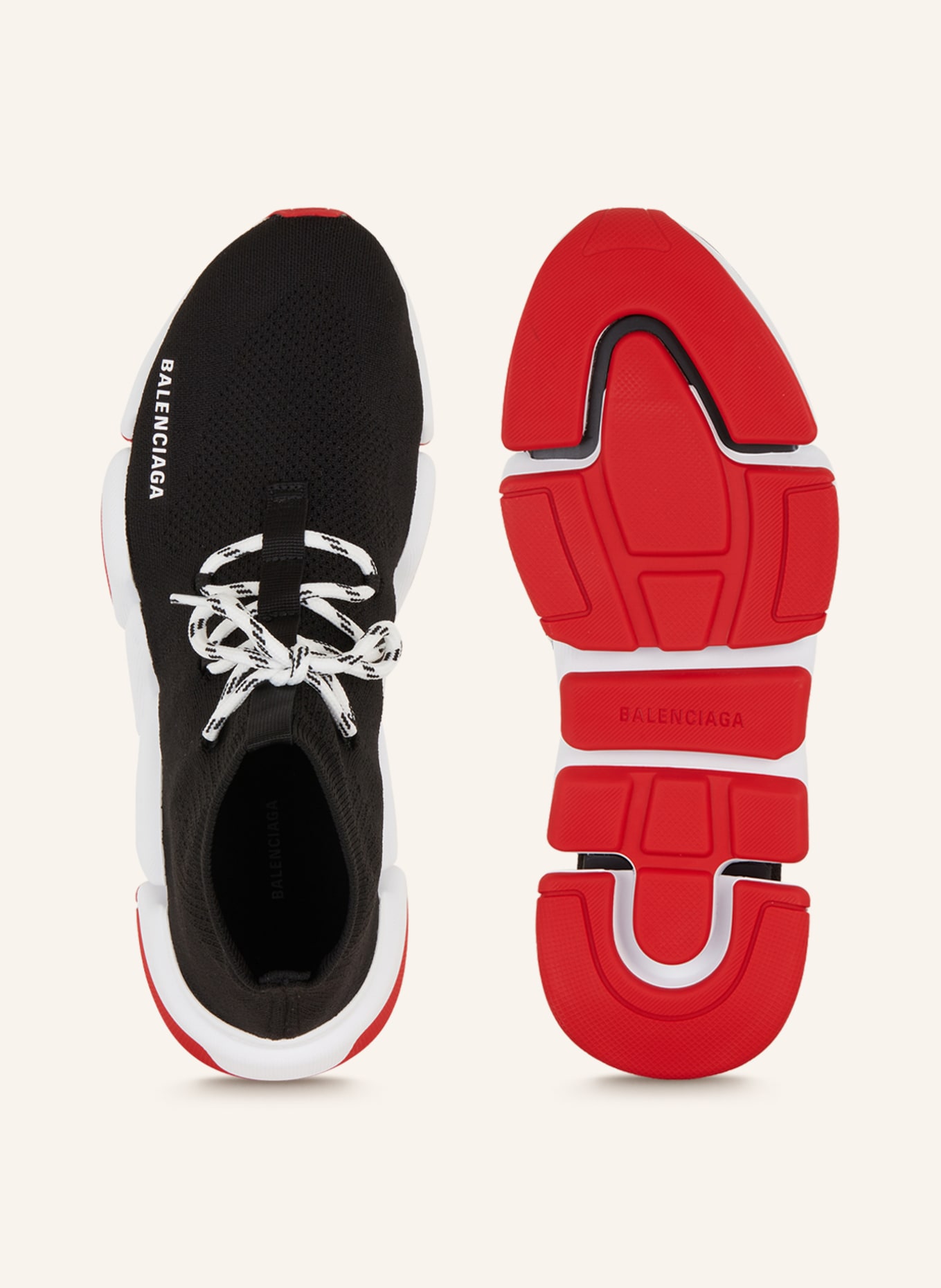 BALENCIAGA Hightop-Sneaker SPEED 2.0, Farbe: SCHWARZ/ WEISS/ ROT (Bild 5)