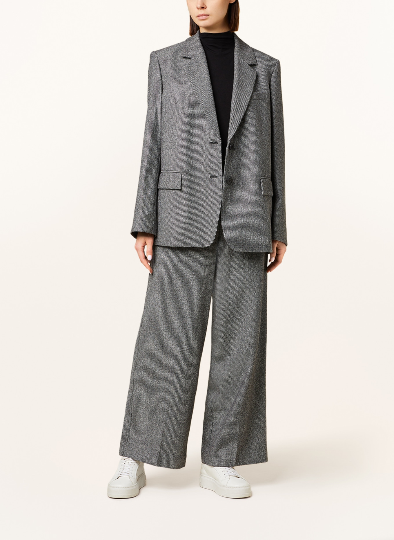 Marc O'Polo Tweed blazer, Color: BLACK/ WHITE (Image 2)