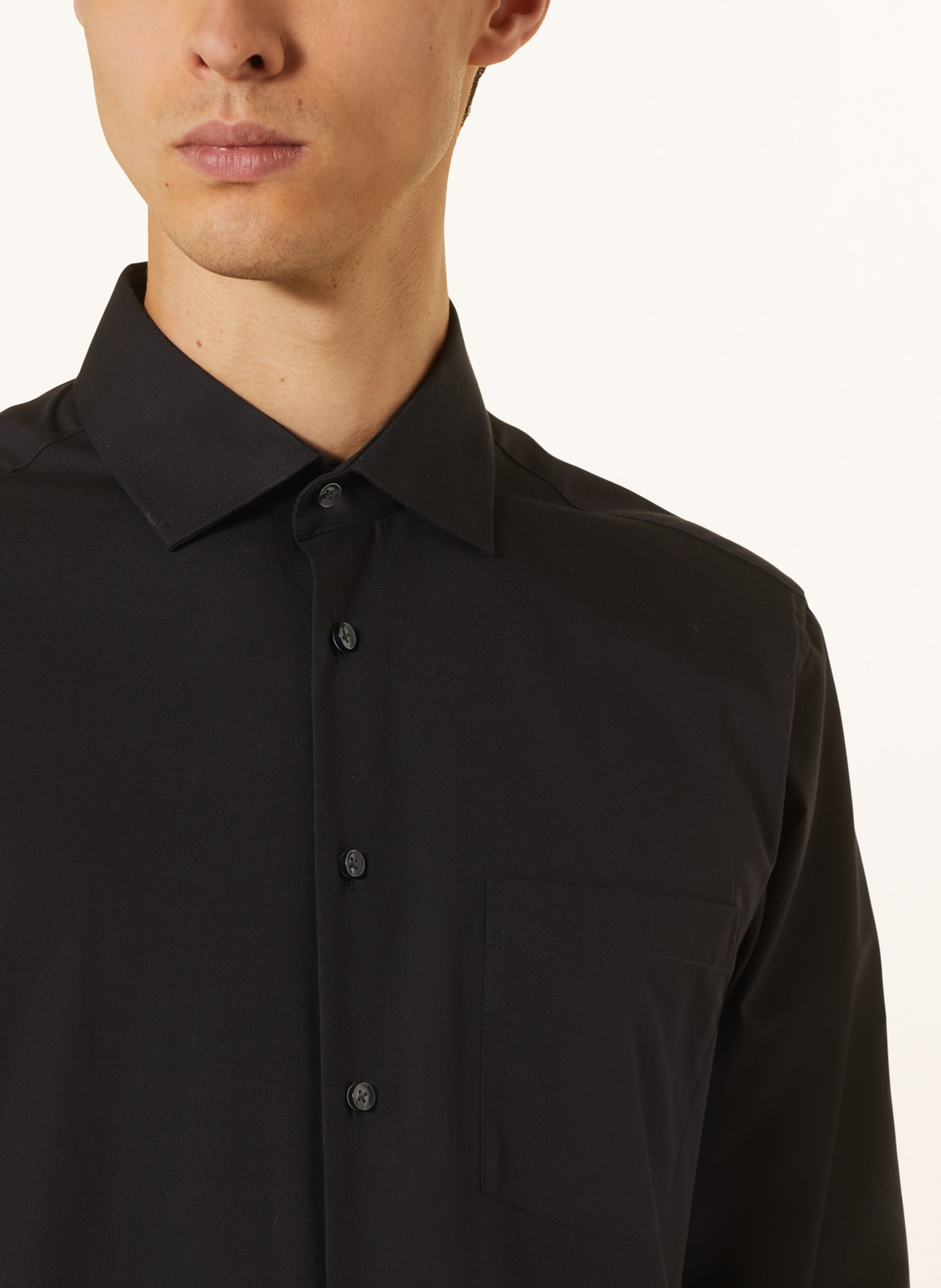 seidensticker Shirt regular fit, Color: BLACK (Image 4)