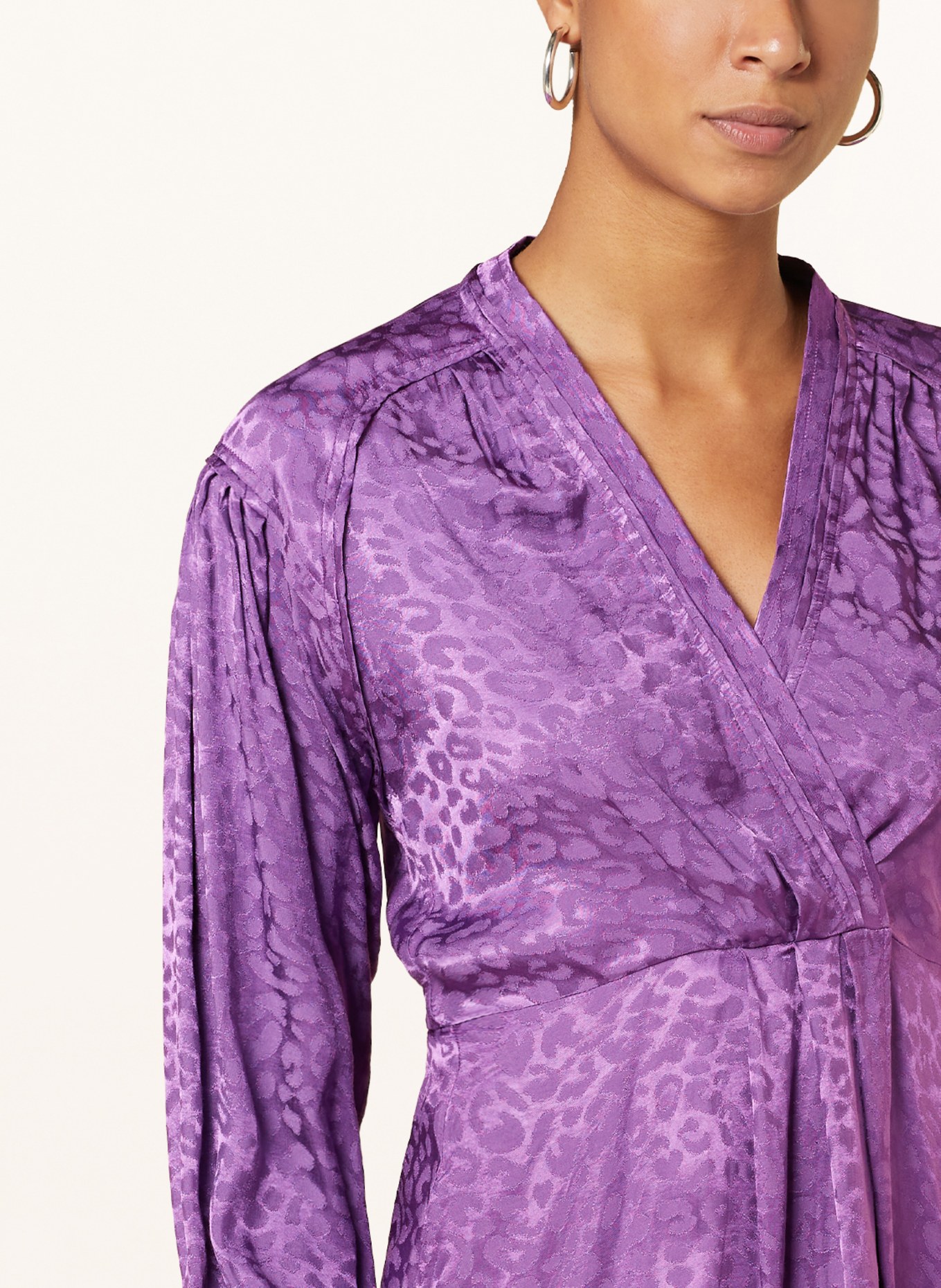 SUNCOO Dress CARRIE in wrap look, Color: PURPLE (Image 4)