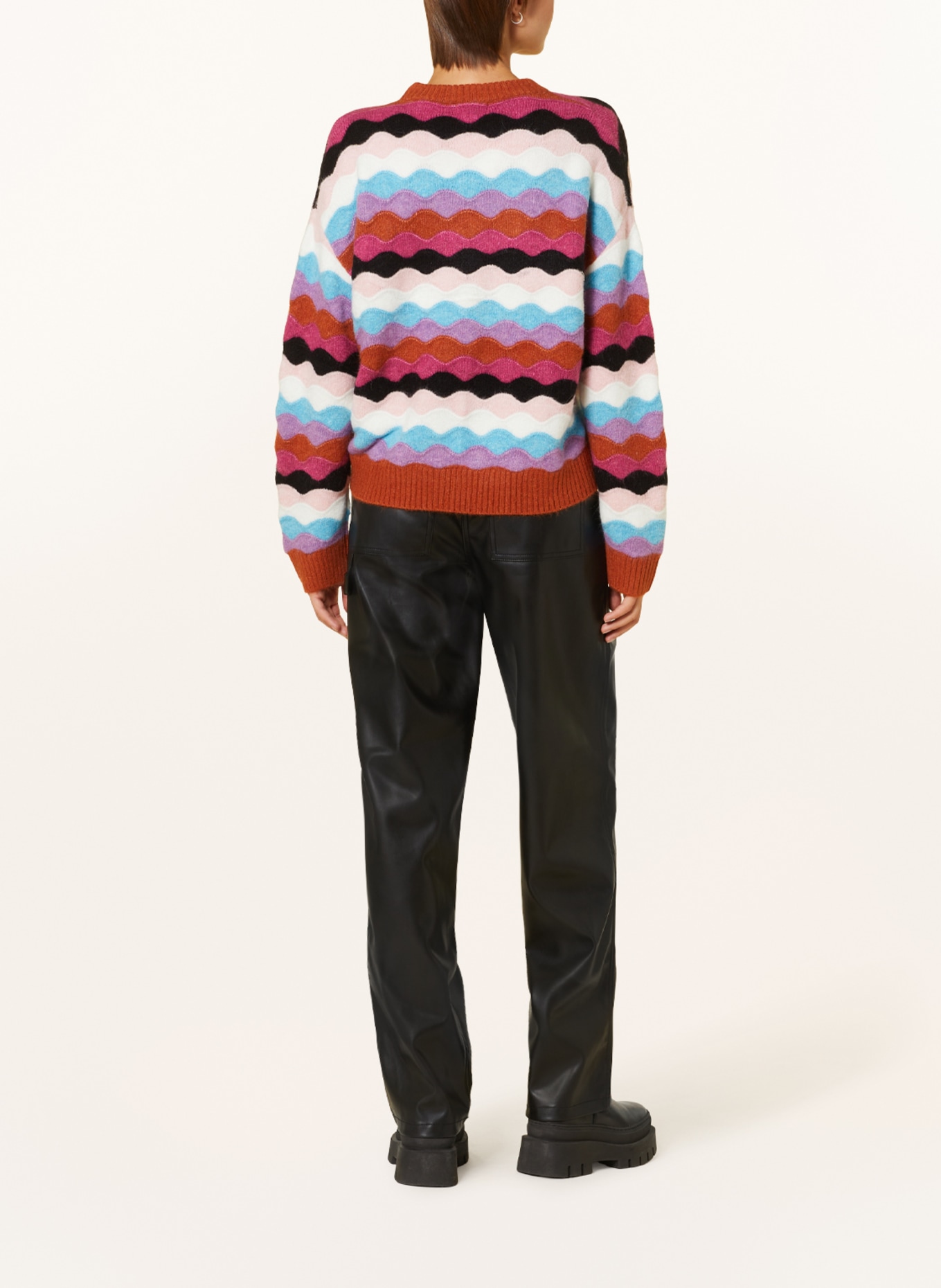 SUNCOO Sweater PANAYO, Color: FUCHSIA/ COGNAC/ NEON BLUE (Image 3)