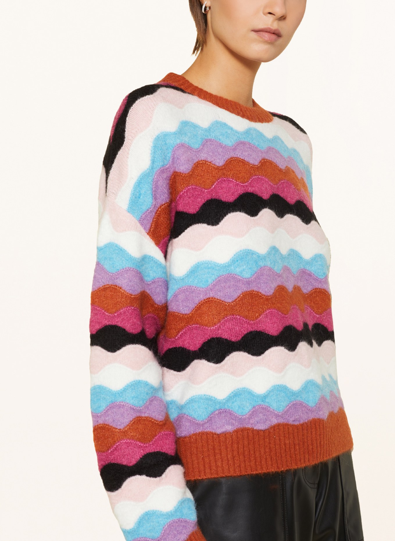 SUNCOO Sweater PANAYO, Color: FUCHSIA/ COGNAC/ NEON BLUE (Image 4)
