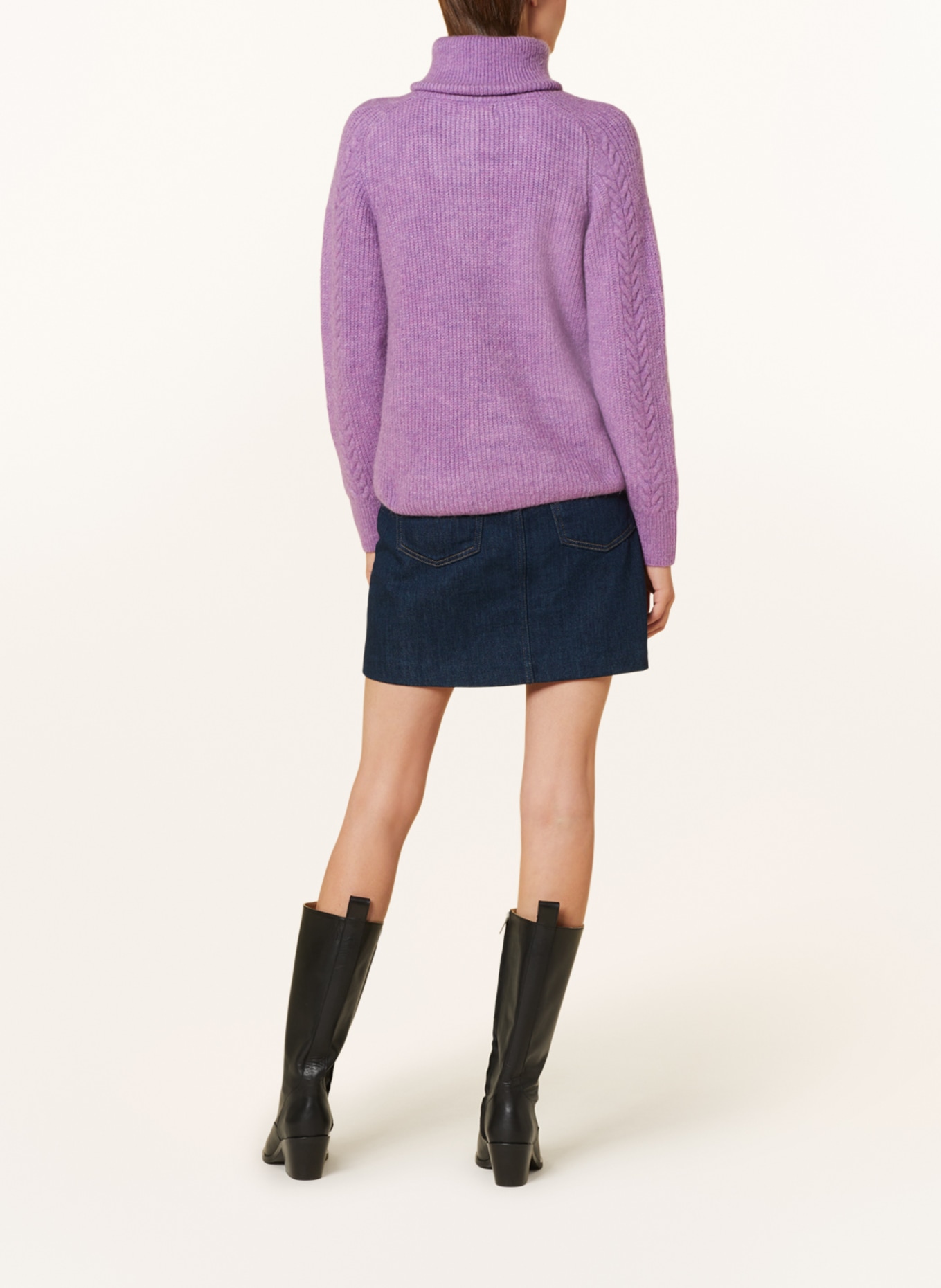SUNCOO Half-zip sweater POLDERA, Color: LIGHT PURPLE (Image 3)
