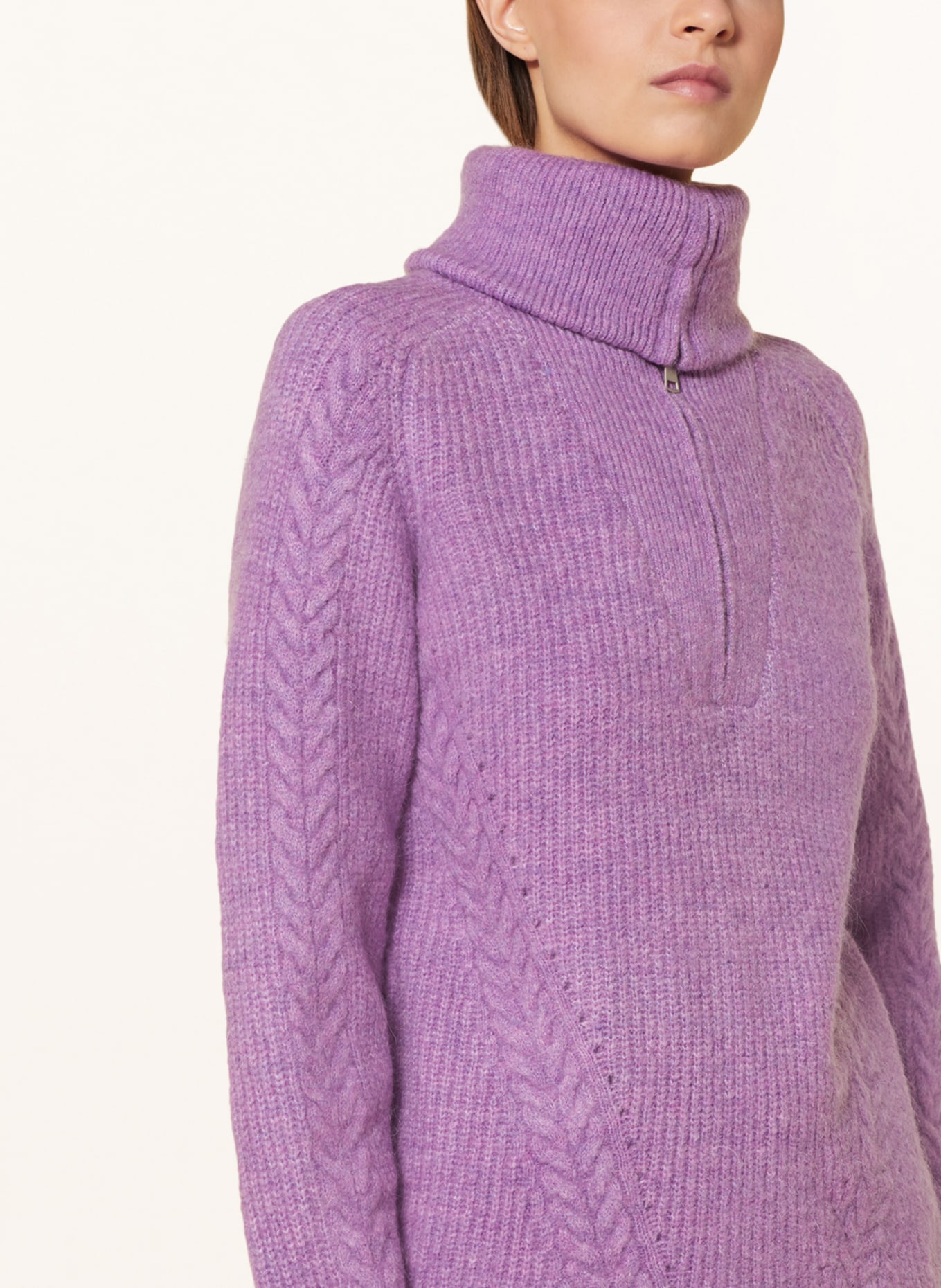 SUNCOO Half-zip sweater POLDERA, Color: LIGHT PURPLE (Image 4)