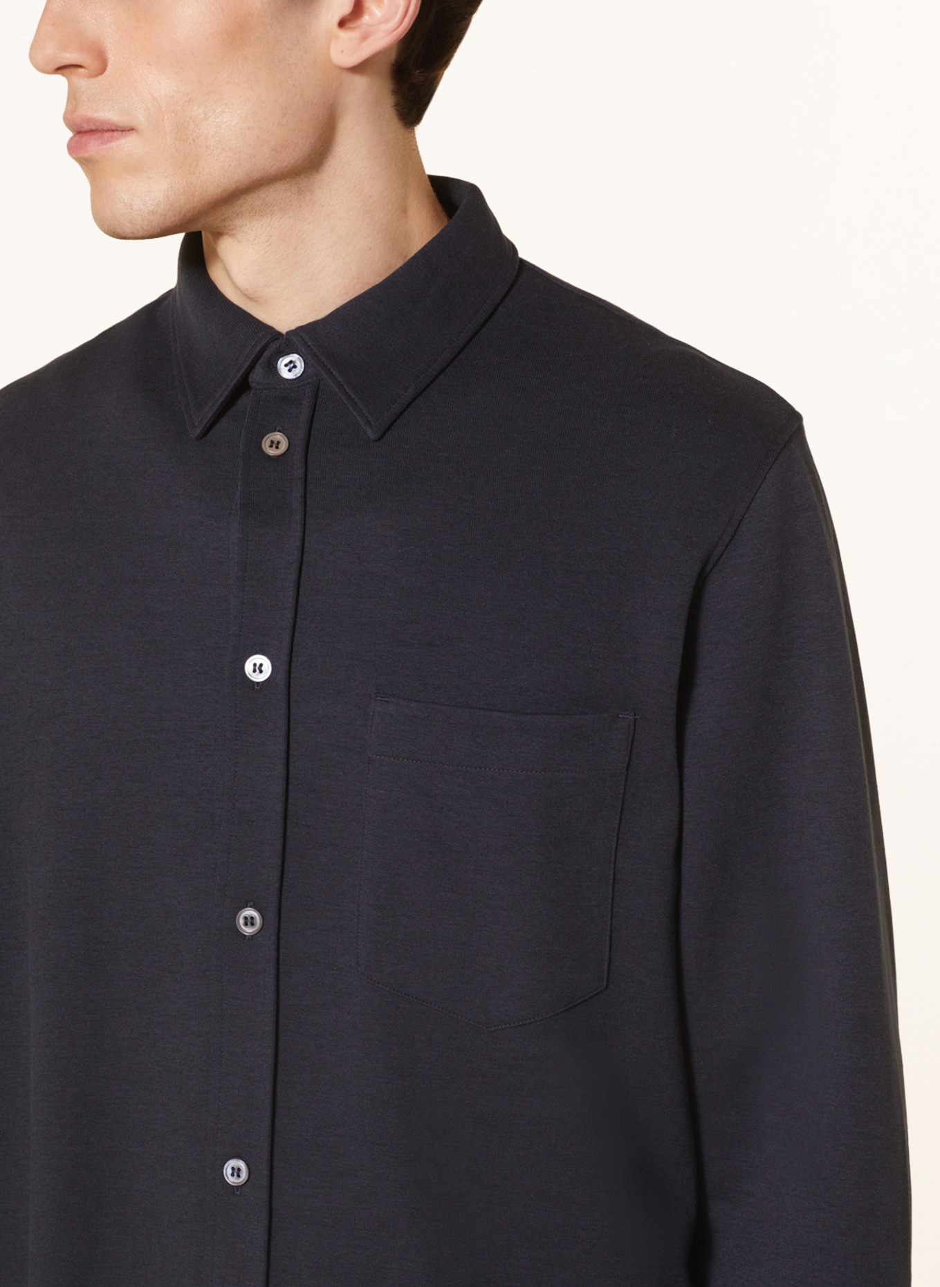 COS Jersey shirt regular fit, Color: DARK BLUE (Image 4)