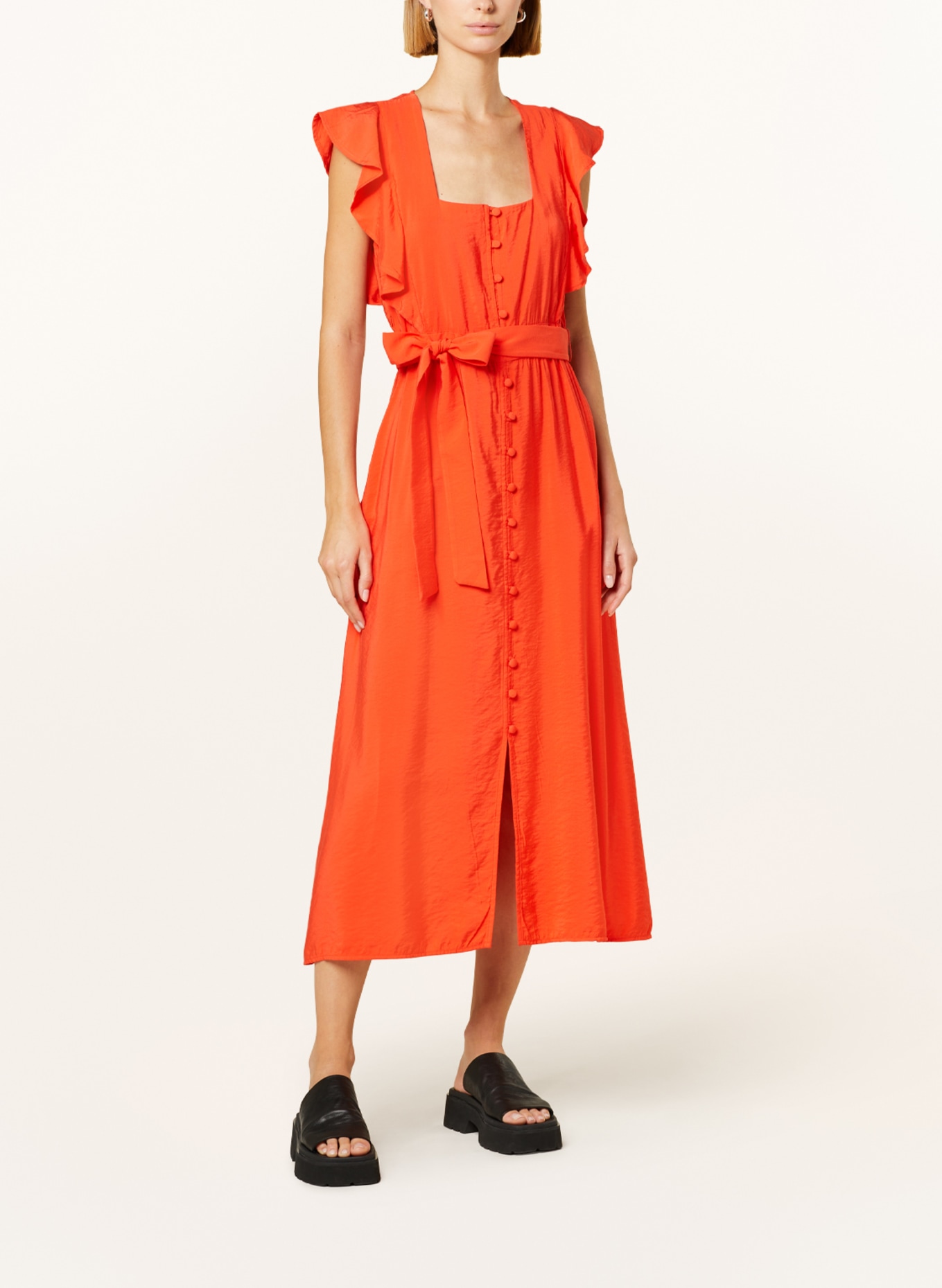 WHISTLES Kleid SOPHIE mit Volants, Farbe: ORANGE (Bild 2)