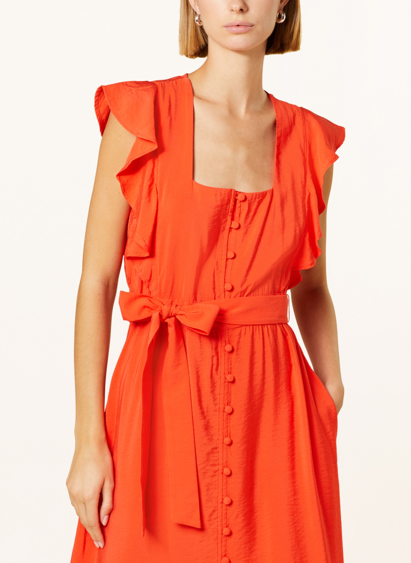 WHISTLES Kleid SOPHIE mit Volants, Farbe: ORANGE (Bild 4)