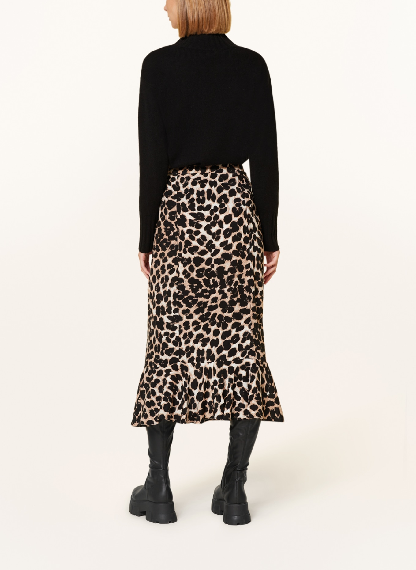 Whistles leopard wrap top skirt