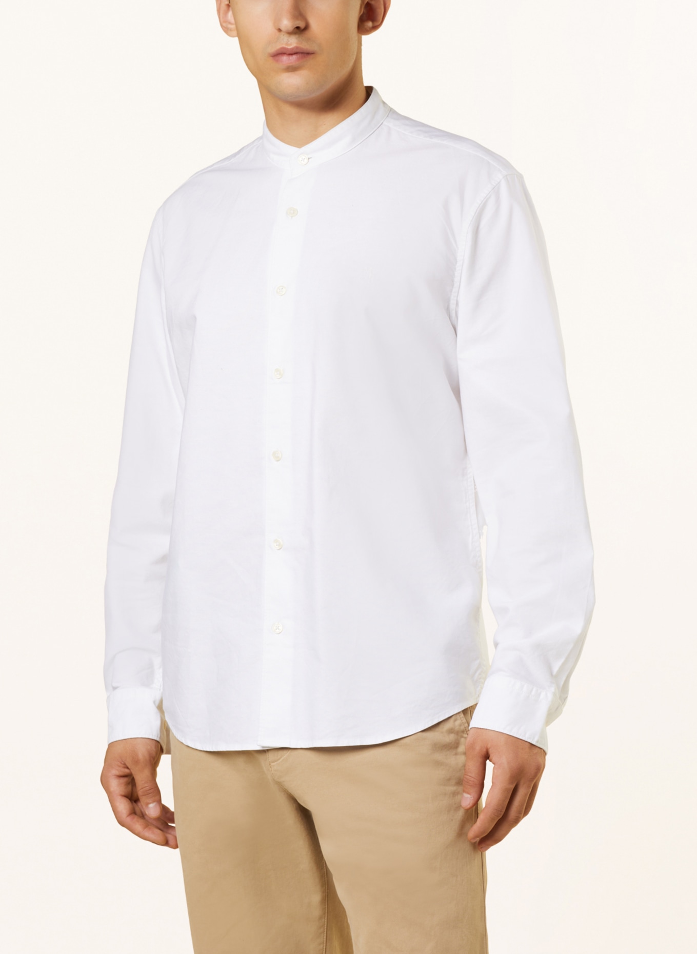 Marc O'Polo Shirt regular fit with stand-up collar, Color: WHITE (Image 4)