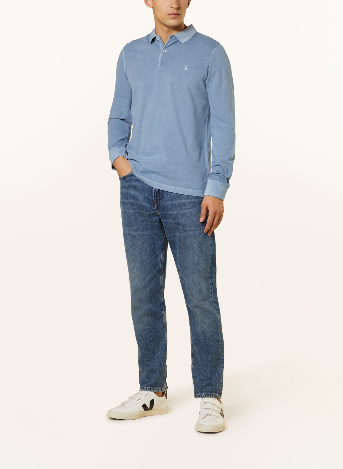 Marc O'Polo Jersey-Poloshirt Regular Fit, Farbe: BLAUGRAU (Bild 2)