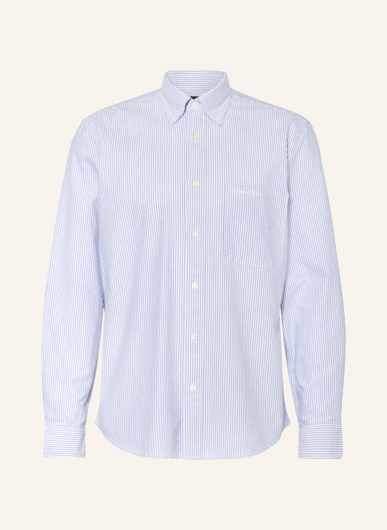 Marc O'Polo Hemd Regular Fit, Farbe: WEISS/ HELLBLAU (Bild 1)