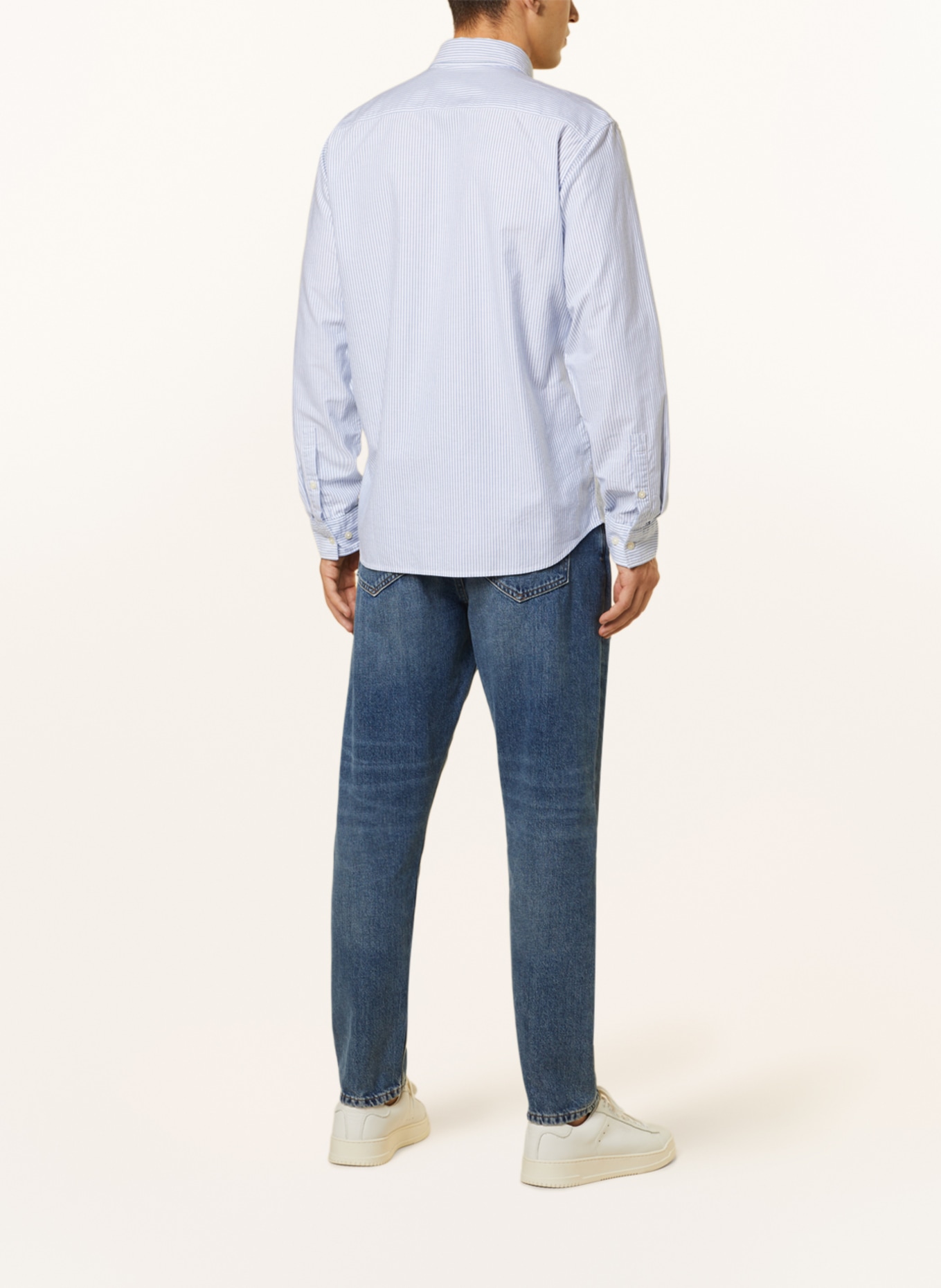 Marc O'Polo Hemd Regular Fit, Farbe: WEISS/ HELLBLAU (Bild 3)