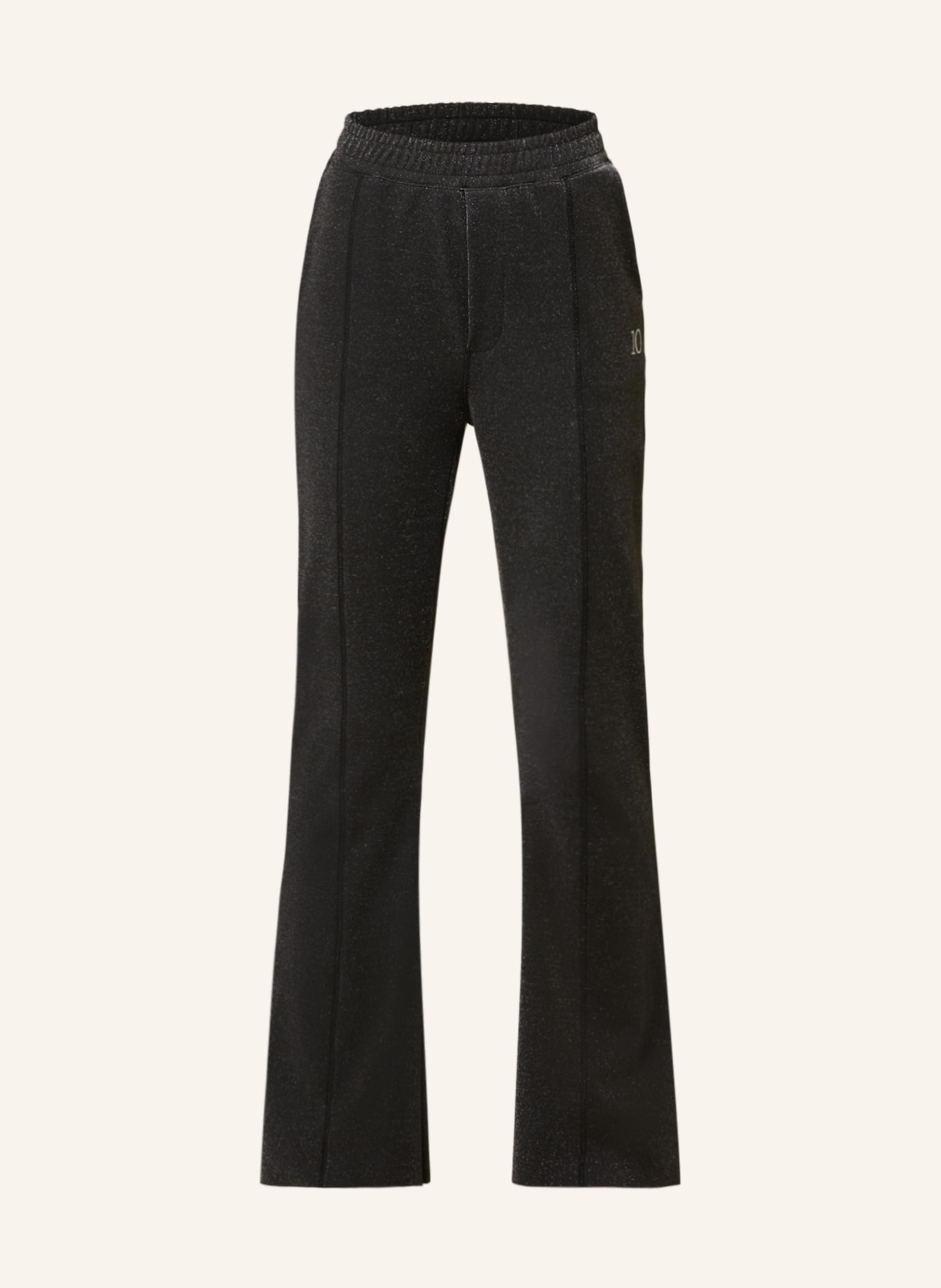 10DAYS Bootcut trousers with glitter thread, Color: DARK GRAY (Image 1)