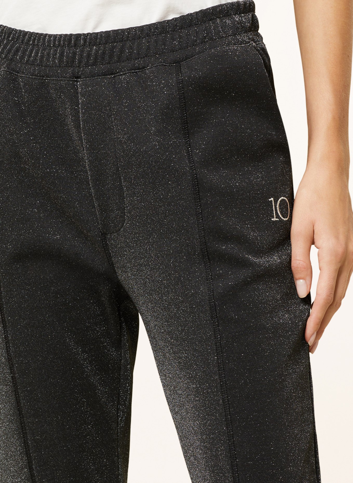 10DAYS Bootcut trousers with glitter thread, Color: DARK GRAY (Image 5)