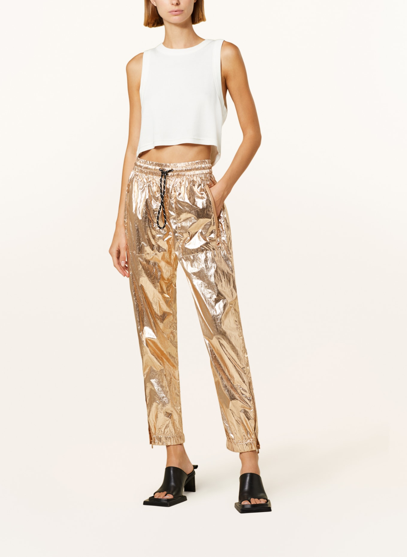 10DAYS Pants in jogger style, Color: ROSE GOLD (Image 2)