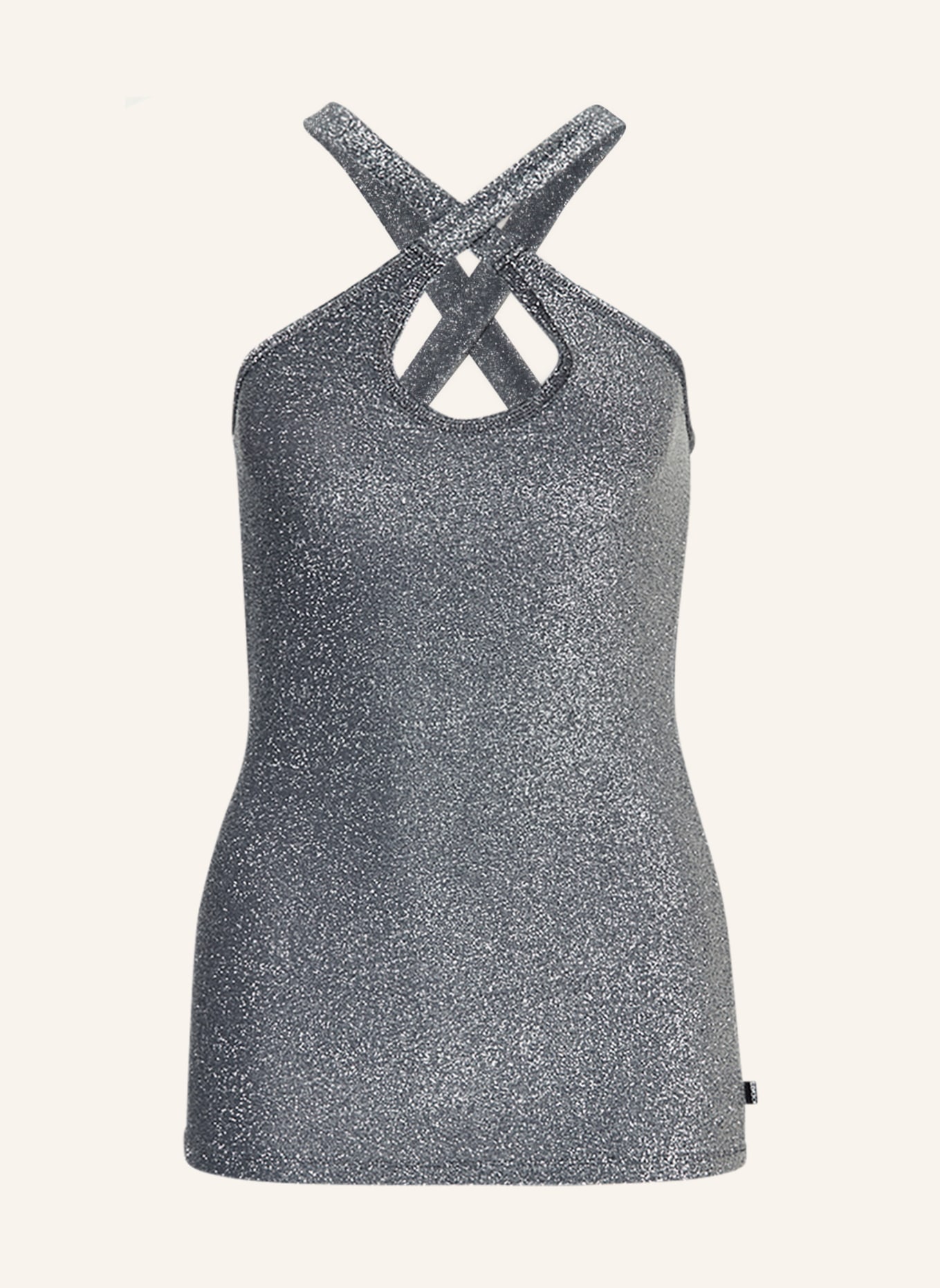 10DAYS Top with glitter thread, Color: BLUE GRAY (Image 1)