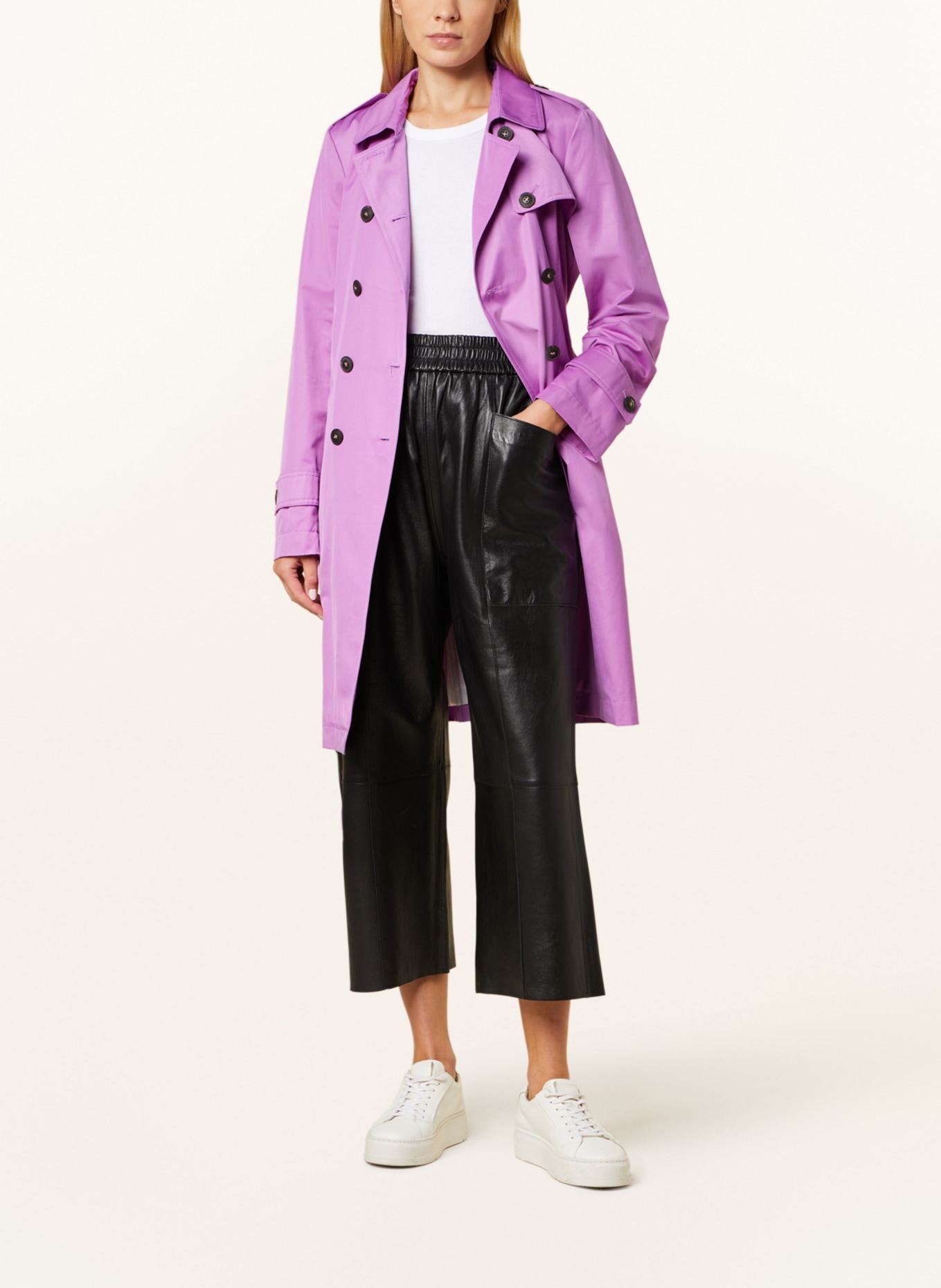 Light purple trench clearance coat