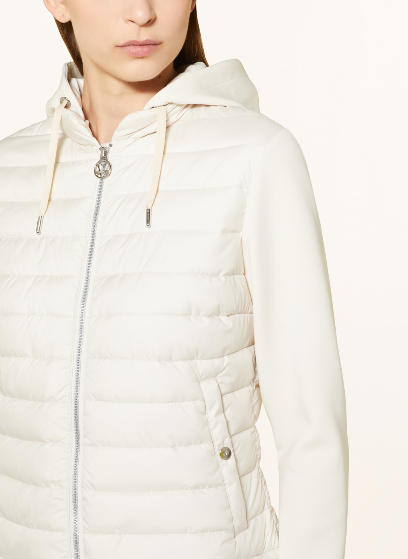 FUCHS SCHMITT Jacket in a material mix with detachable hood, Color: CREAM (Image 5)