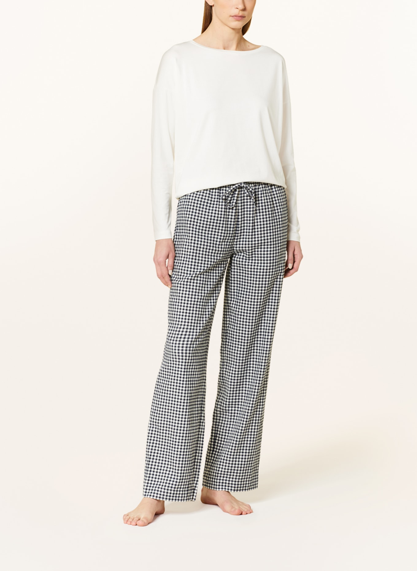 mey Pajama shirt series TESSIE, Color: WHITE (Image 2)