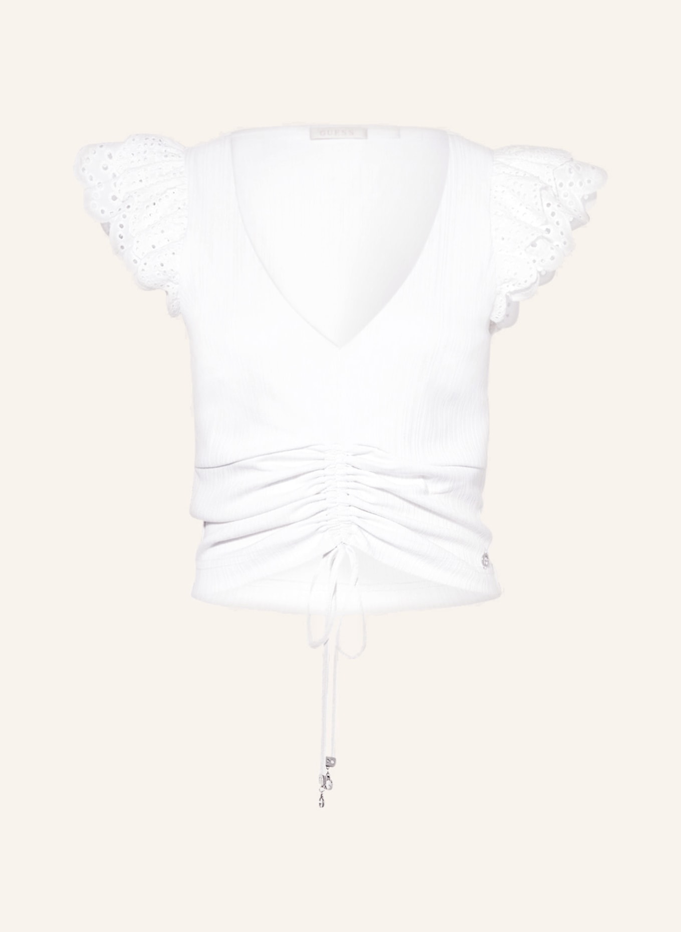 GUESS Cropped top ELENA, Color: WHITE (Image 1)