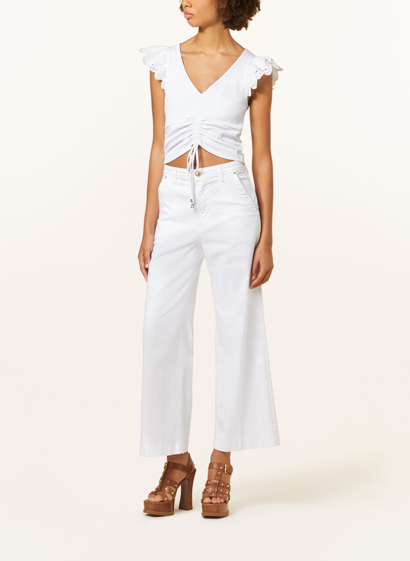 GUESS Cropped top ELENA, Color: WHITE (Image 2)