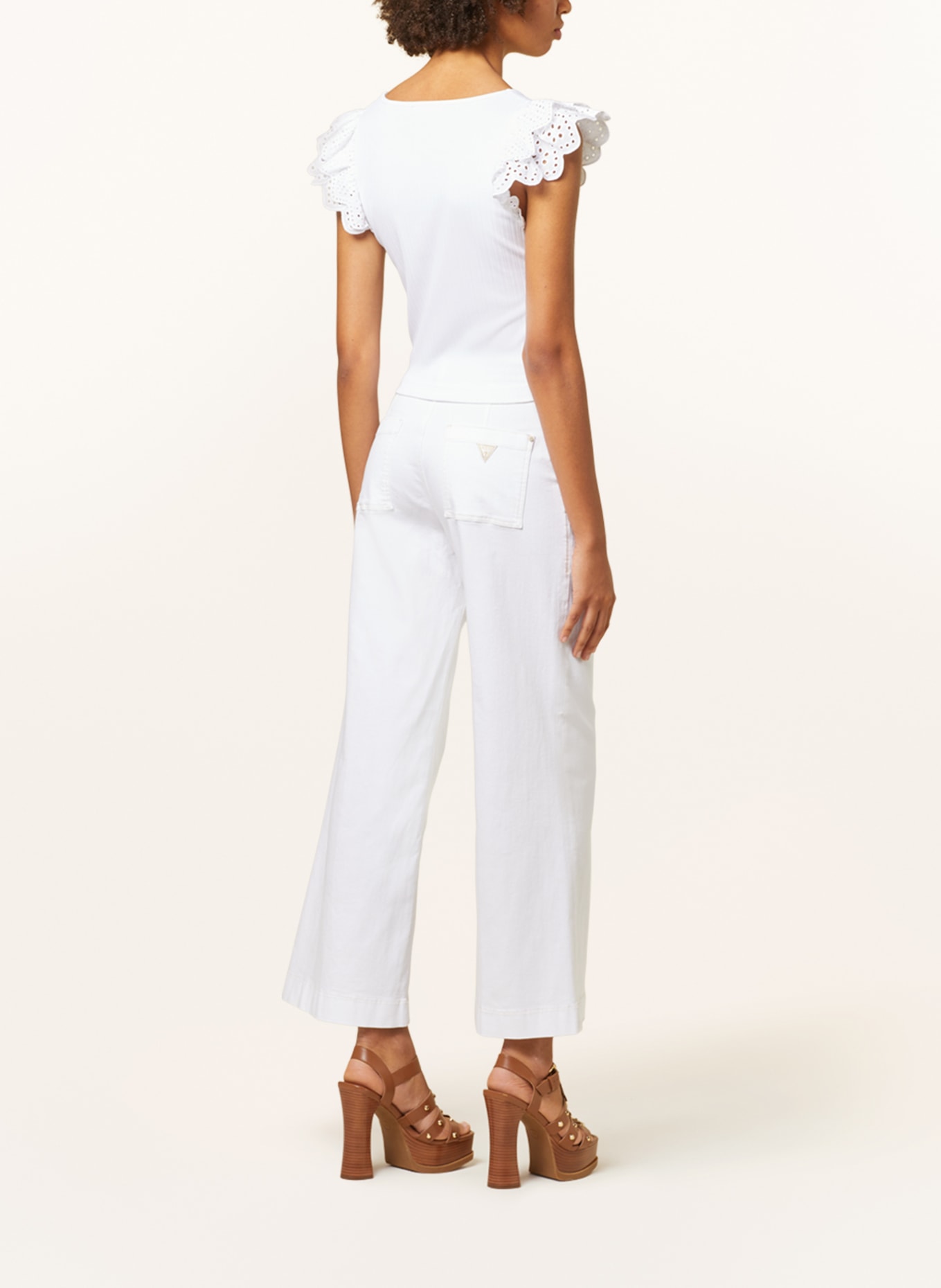 GUESS Cropped top ELENA, Color: WHITE (Image 3)