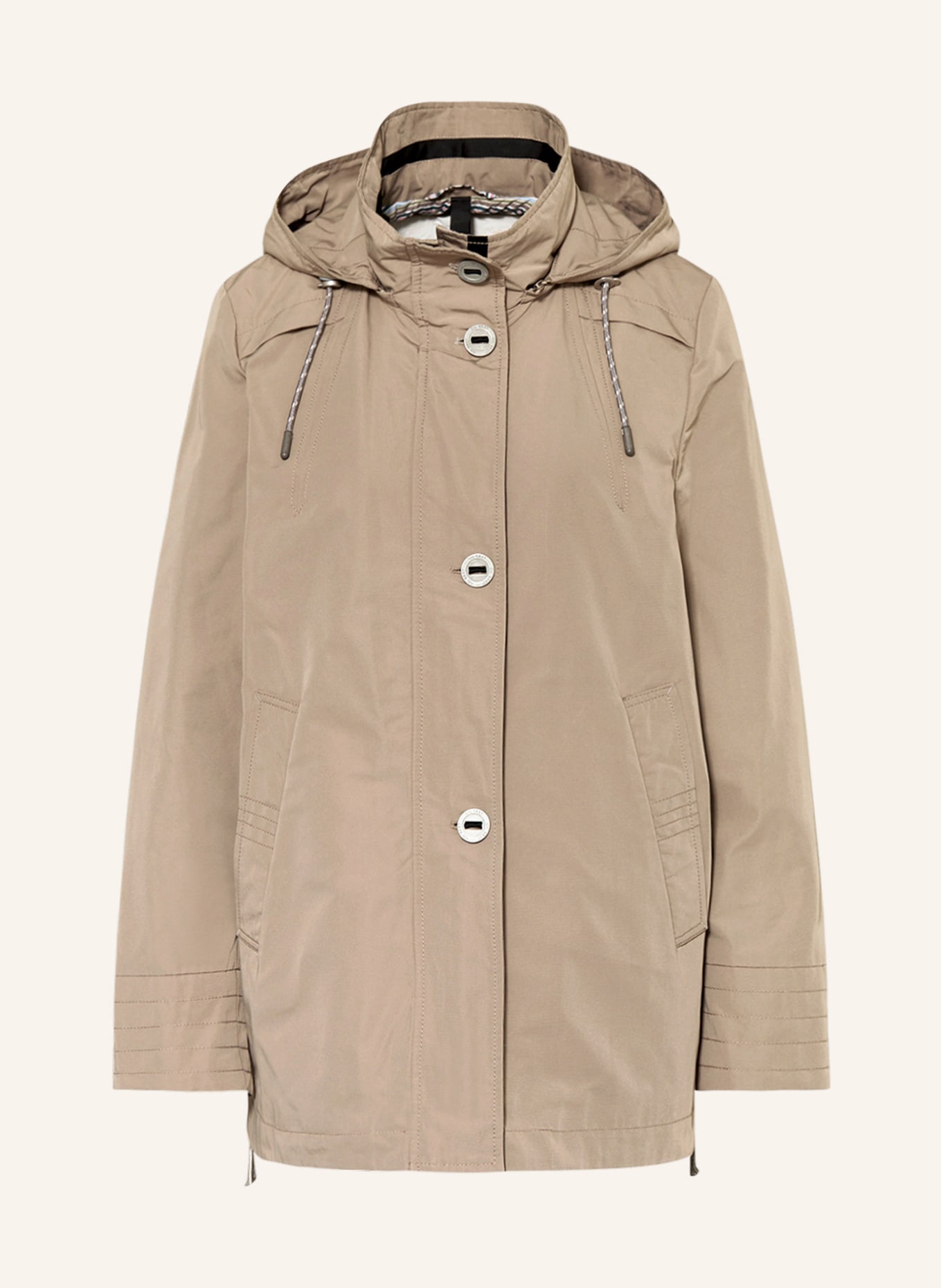GIL BRET Rain jacket with detachable hood, Color: BEIGE (Image 1)