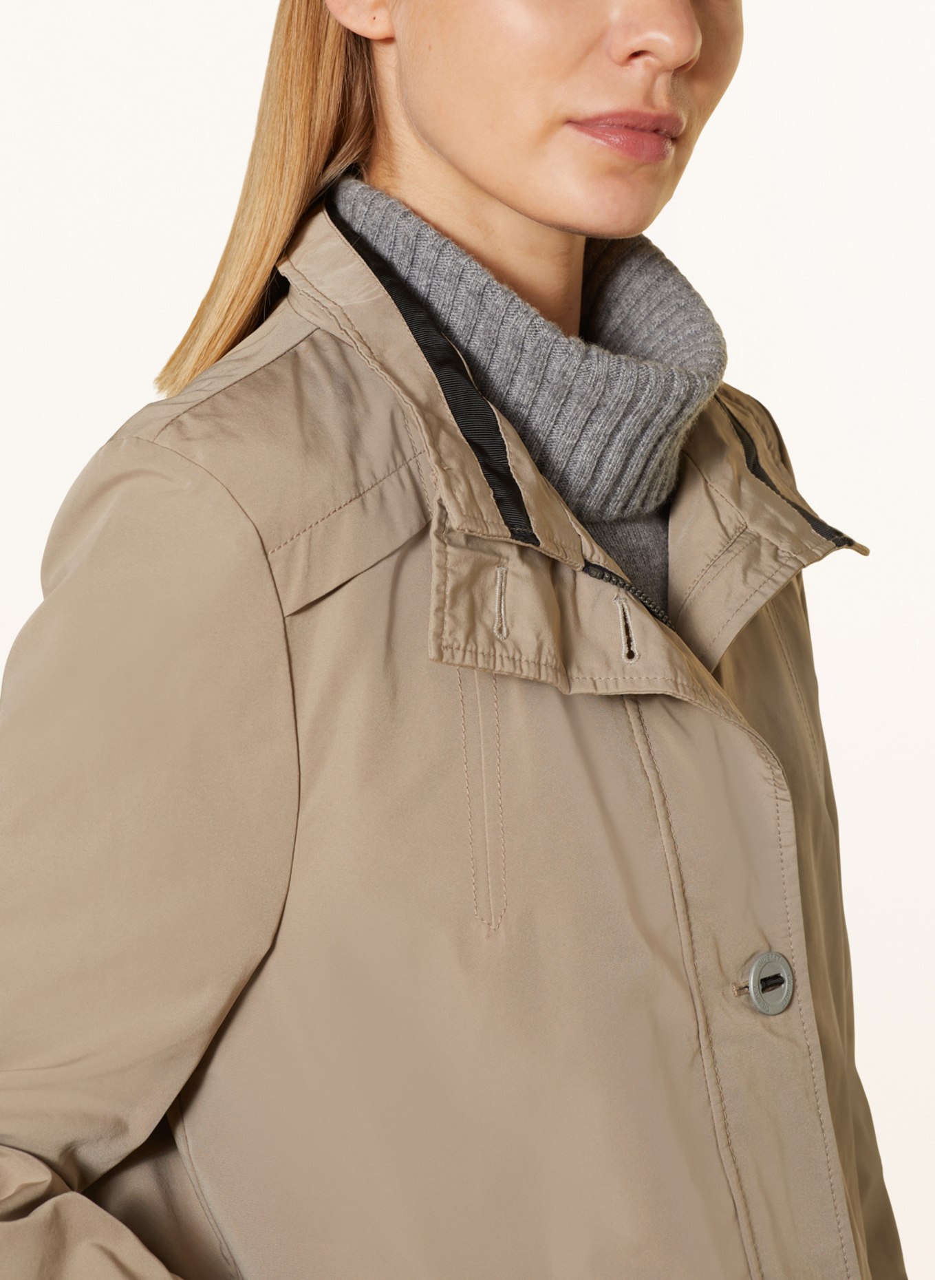 GIL BRET Nepromokavá bunda s odnímatelnou kapucí, Barva: BÉŽOVÁ (Obrázek 5)