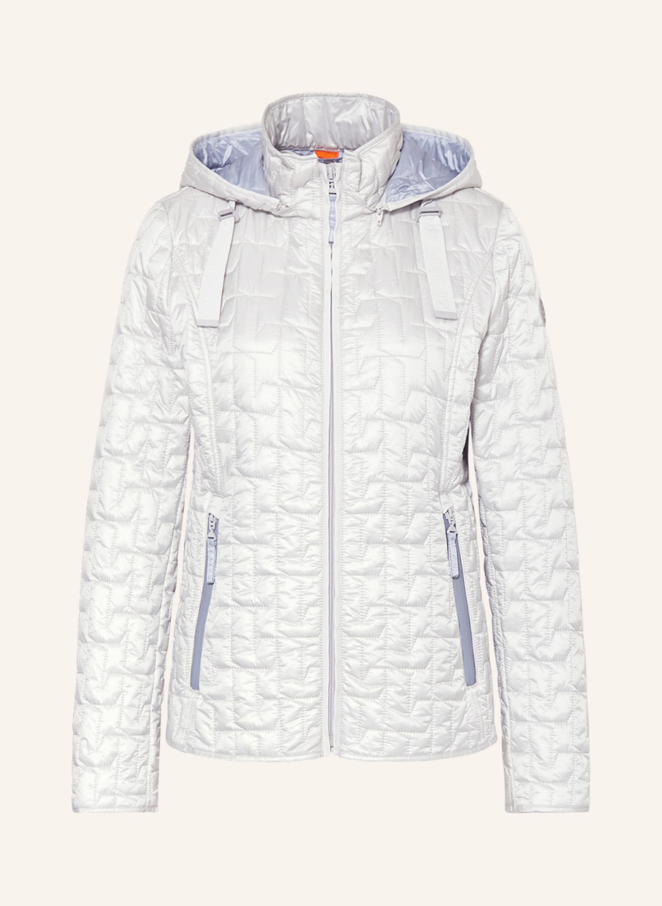 GIL BRET Quilted jacket with detachable hood, Color: LIGHT GRAY (Image 1)