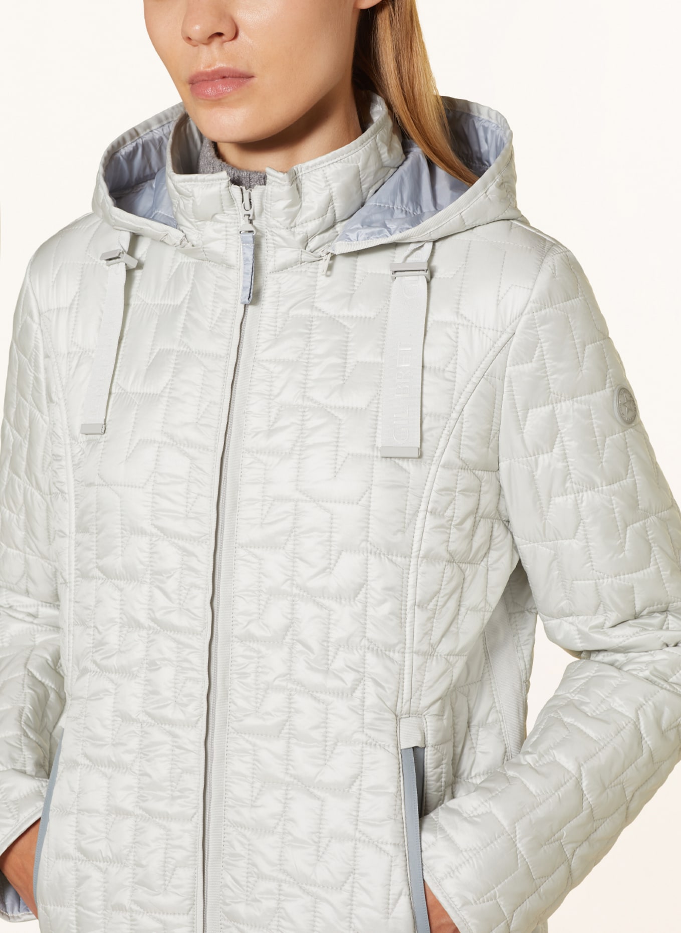 GIL BRET Quilted jacket with detachable hood, Color: LIGHT GRAY (Image 5)