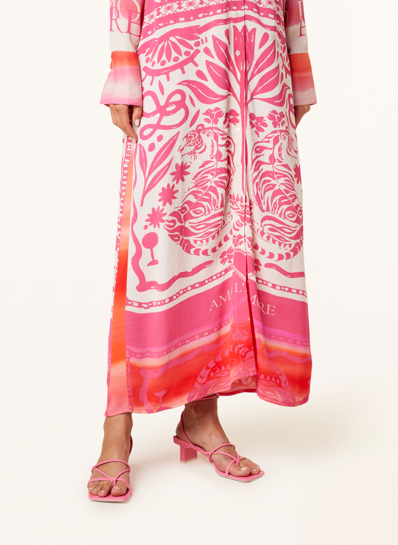 yippie hippie Sukienka koszulowa, Kolor: CZERWONY/ BIAŁY/ MOCNORÓŻOWY (Obrazek 4)