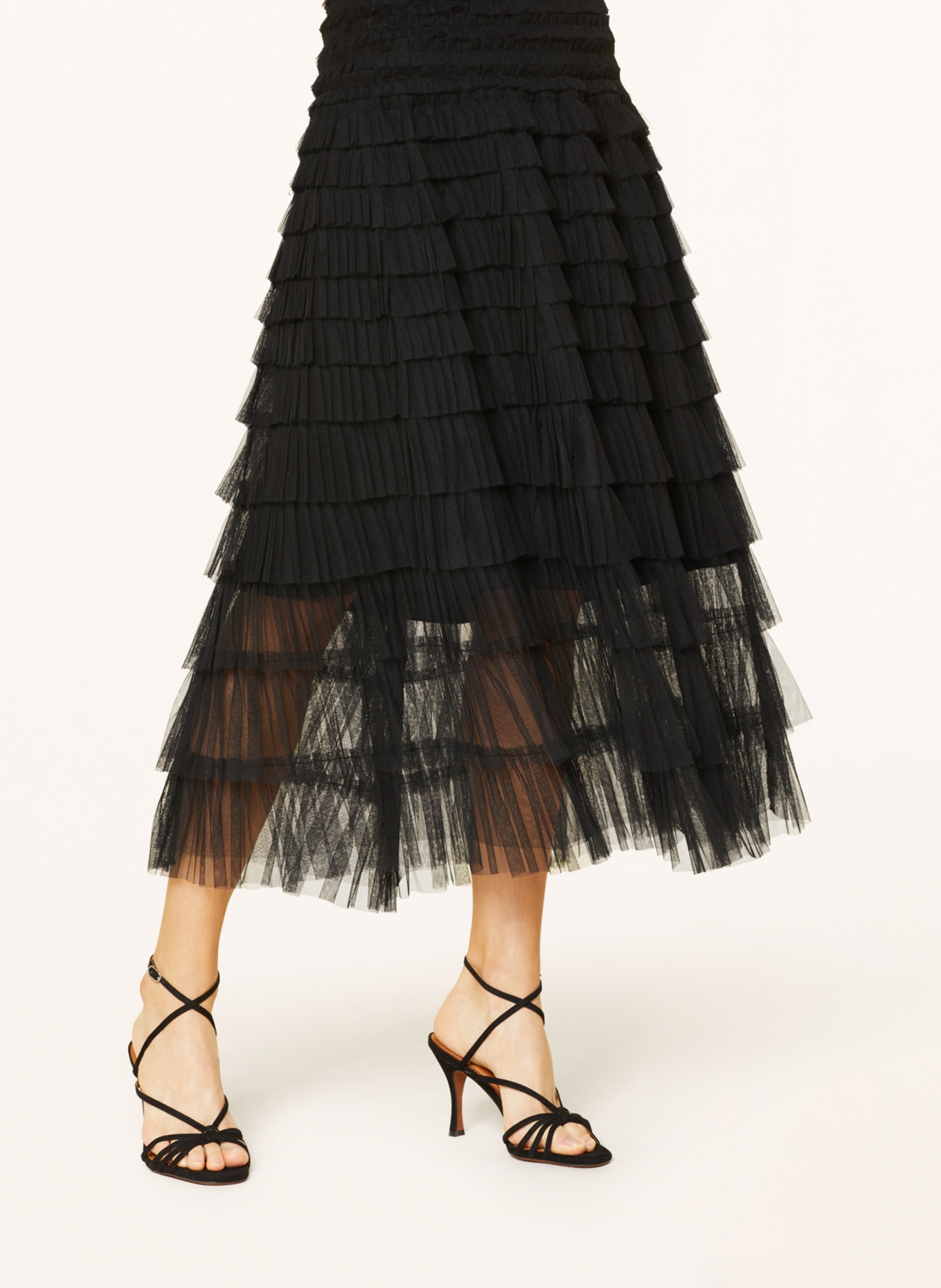 MARC AUREL Tulle skirt, Color: BLACK (Image 4)