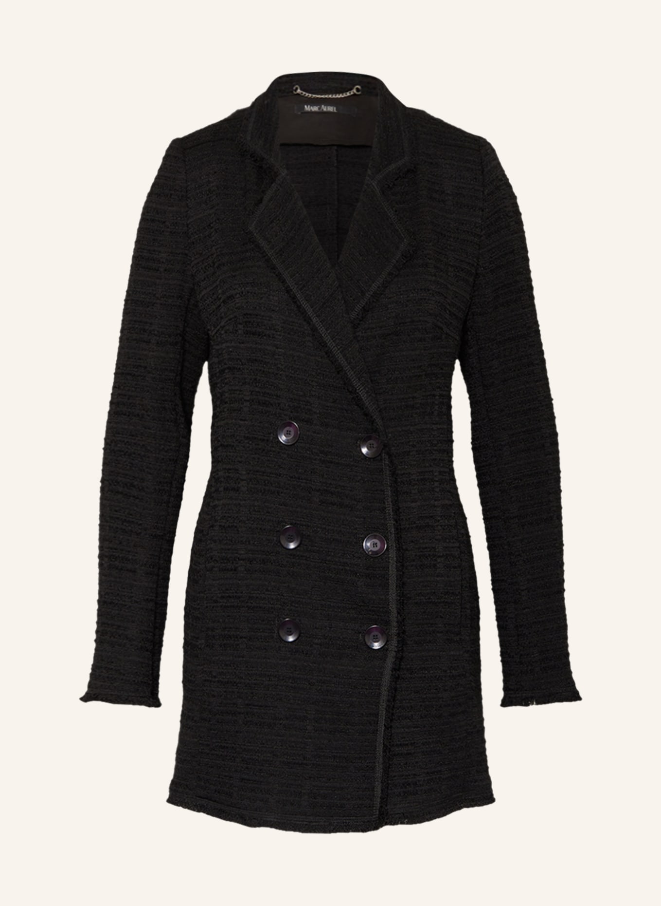 MARC AUREL Long blazer, Color: BLACK (Image 1)