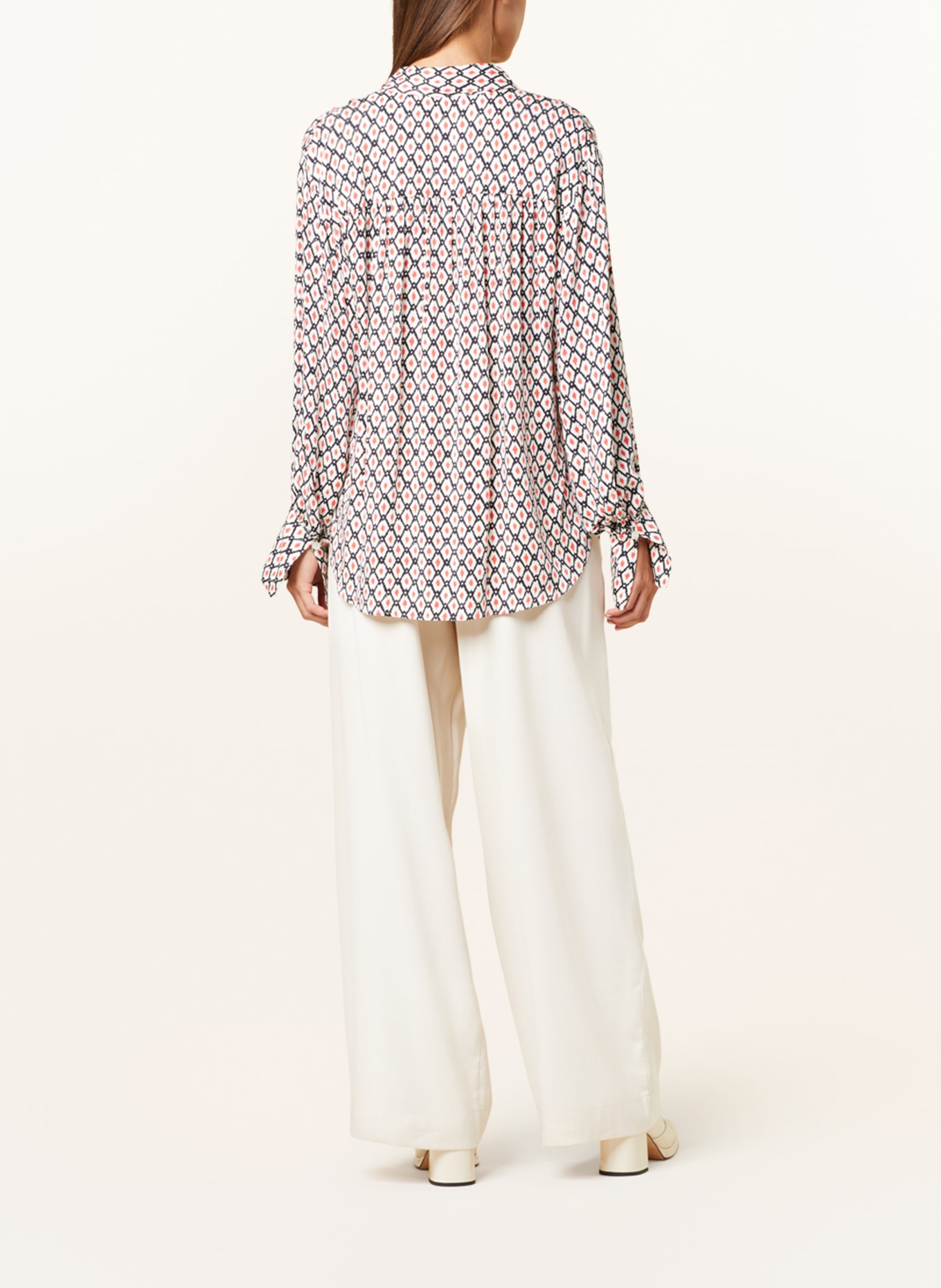 MARC AUREL Shirt blouse, Color: WHITE/ BLACK/ RED (Image 3)